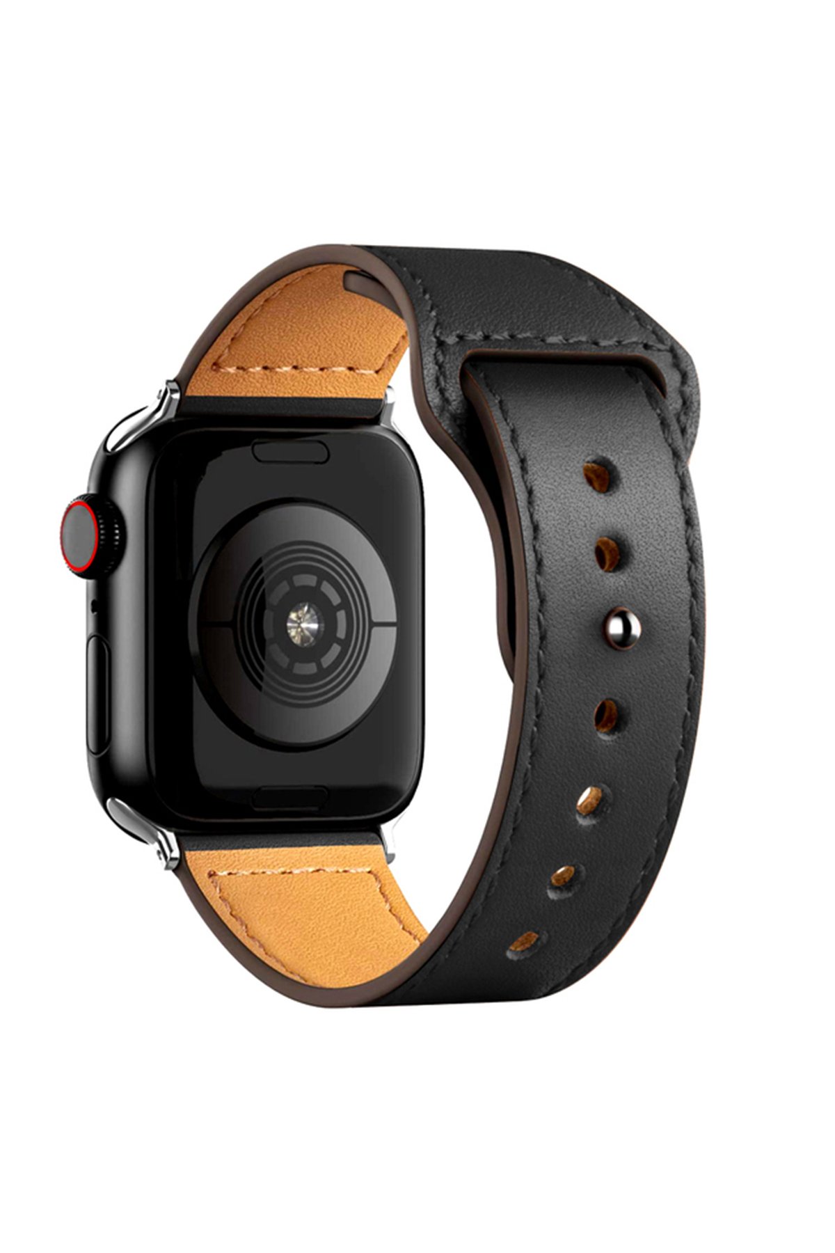 Newface Apple Watch 40mm Gökkuşağı Org Kordon - Beyaz-Lacivert