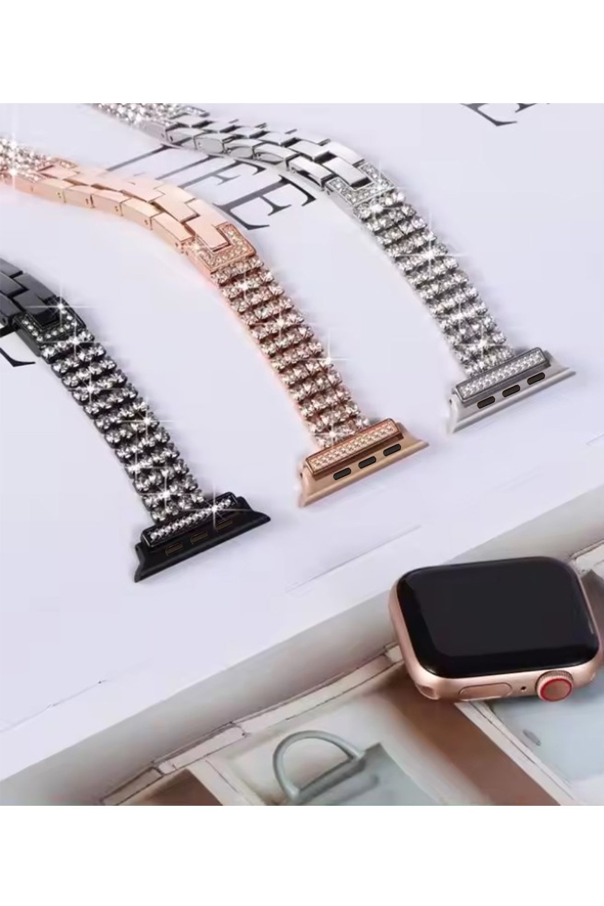 Newface Apple Watch 40mm Mountain Kordon - Beyaz-Kırmızı