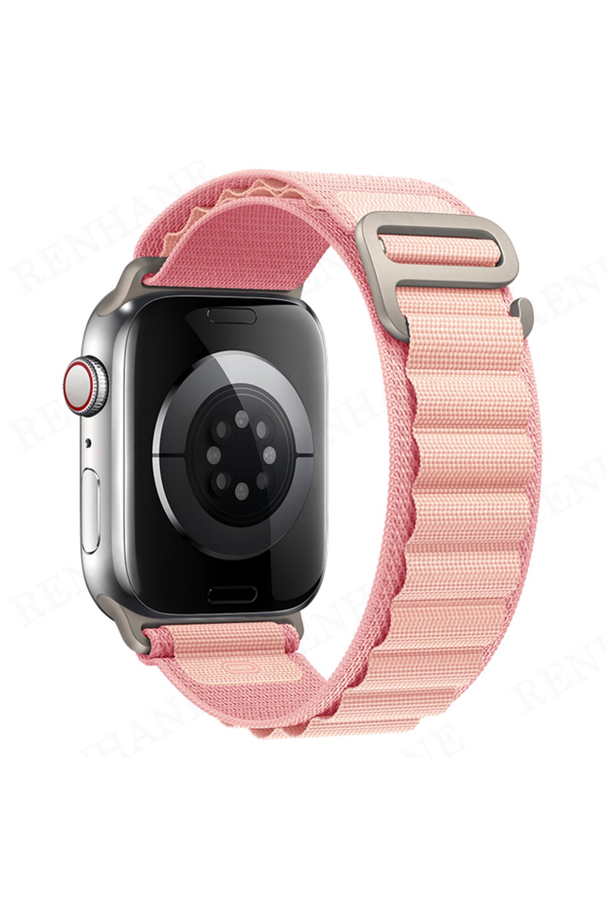 Newface Apple Watch 40mm KR408 Çizgili Silikon Kordon - Turuncu