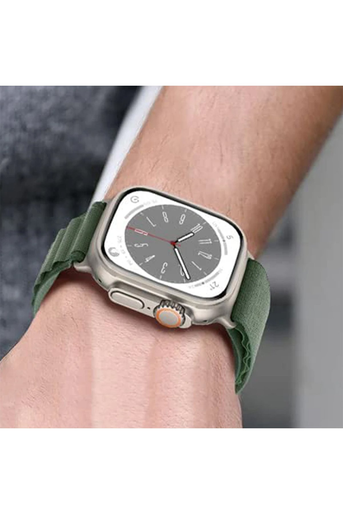 Newface Apple Watch 40mm KR408 Çizgili Silikon Kordon - Turuncu