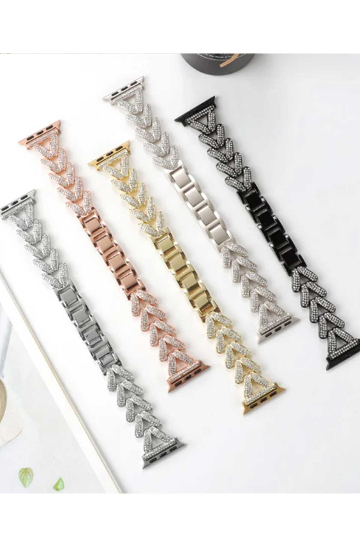 Newface Apple Watch 40mm Karo Motif Kordon - Siyah