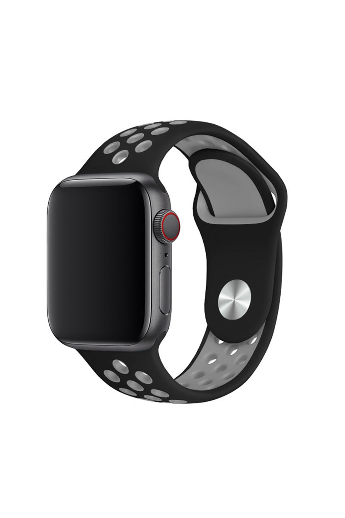 Newface Apple Watch 38mm Ayarlı Solo Silikon Kordon - Siyah