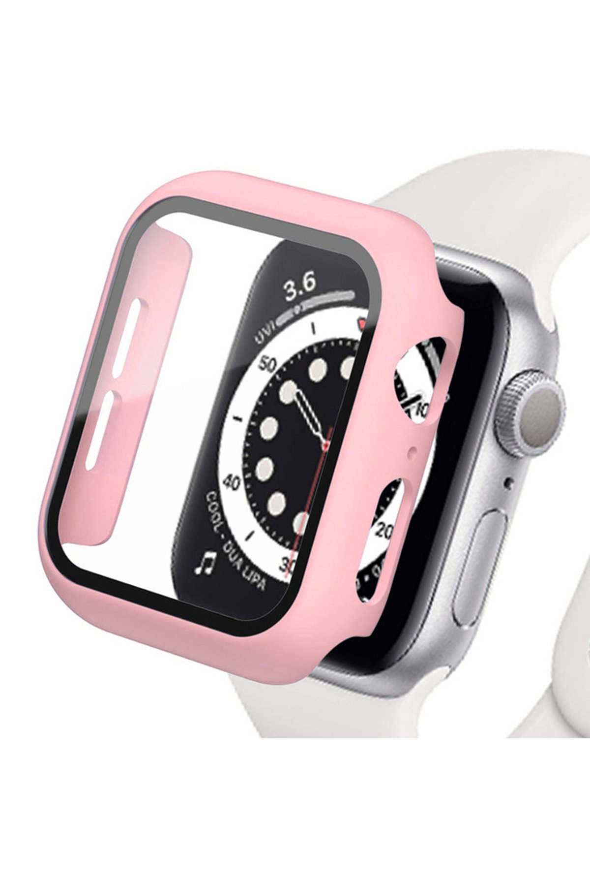 Newface Apple Watch 41mm Hasırlı Cırtcırtlı Kasalı Kordon - Yeşil