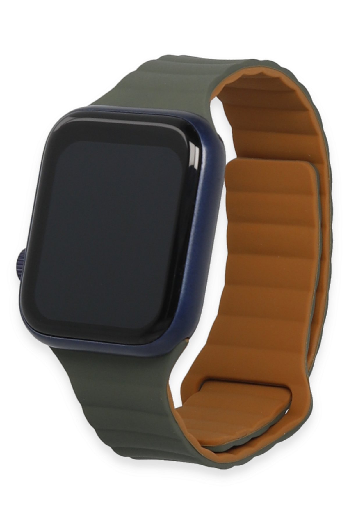 Newface Apple Watch 41mm Camlı Kasa Ekran Koruyucu - Lacivert