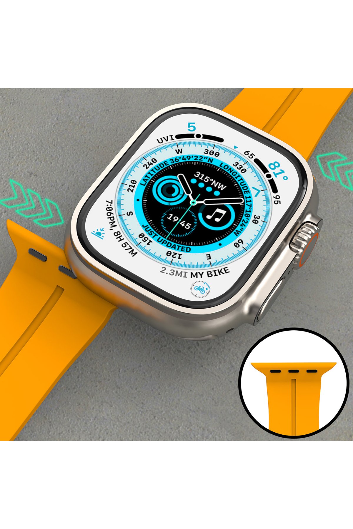 Newface Apple Watch 41mm Camlı Kasa Ekran Koruyucu - Siyah