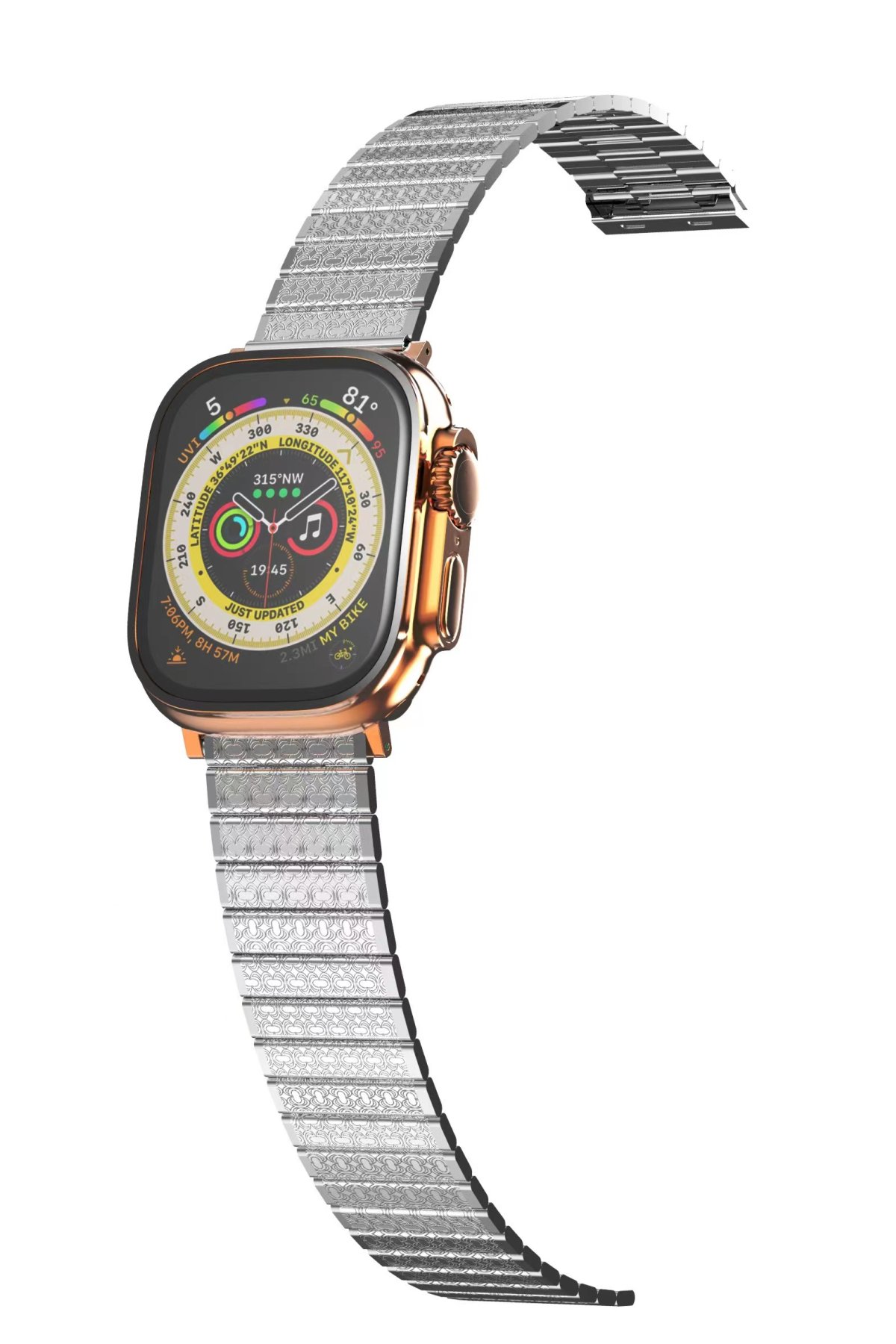 Newface Apple Watch 41mm KR407 Kamuflaj Silikon Kordon - Desen 5