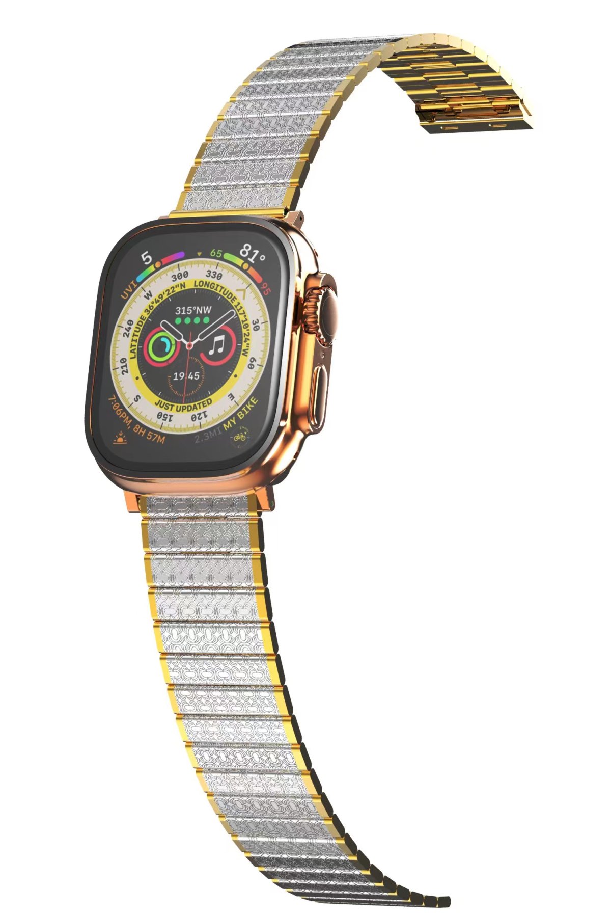 Newface Apple Watch 41mm Live Taşlı Kordon - Siyah