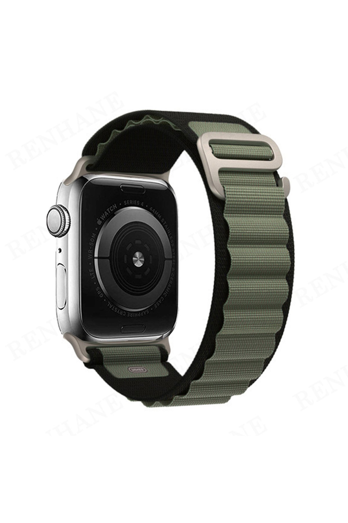 Newface Apple Watch 41mm Spor Delikli Kordon - Siyah-Mavi