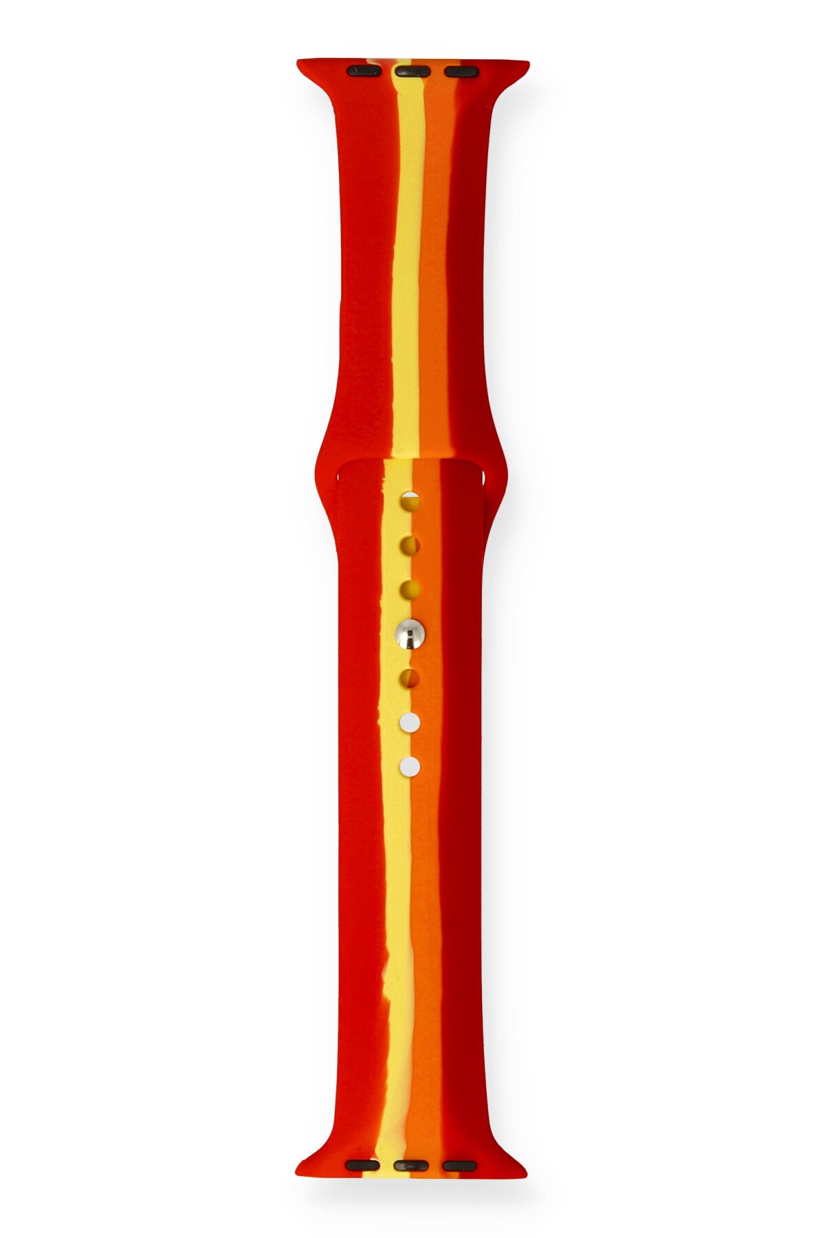 Newface Apple Watch 42mm Gökkuşağı Org Kordon - Kırmızı-Bordo