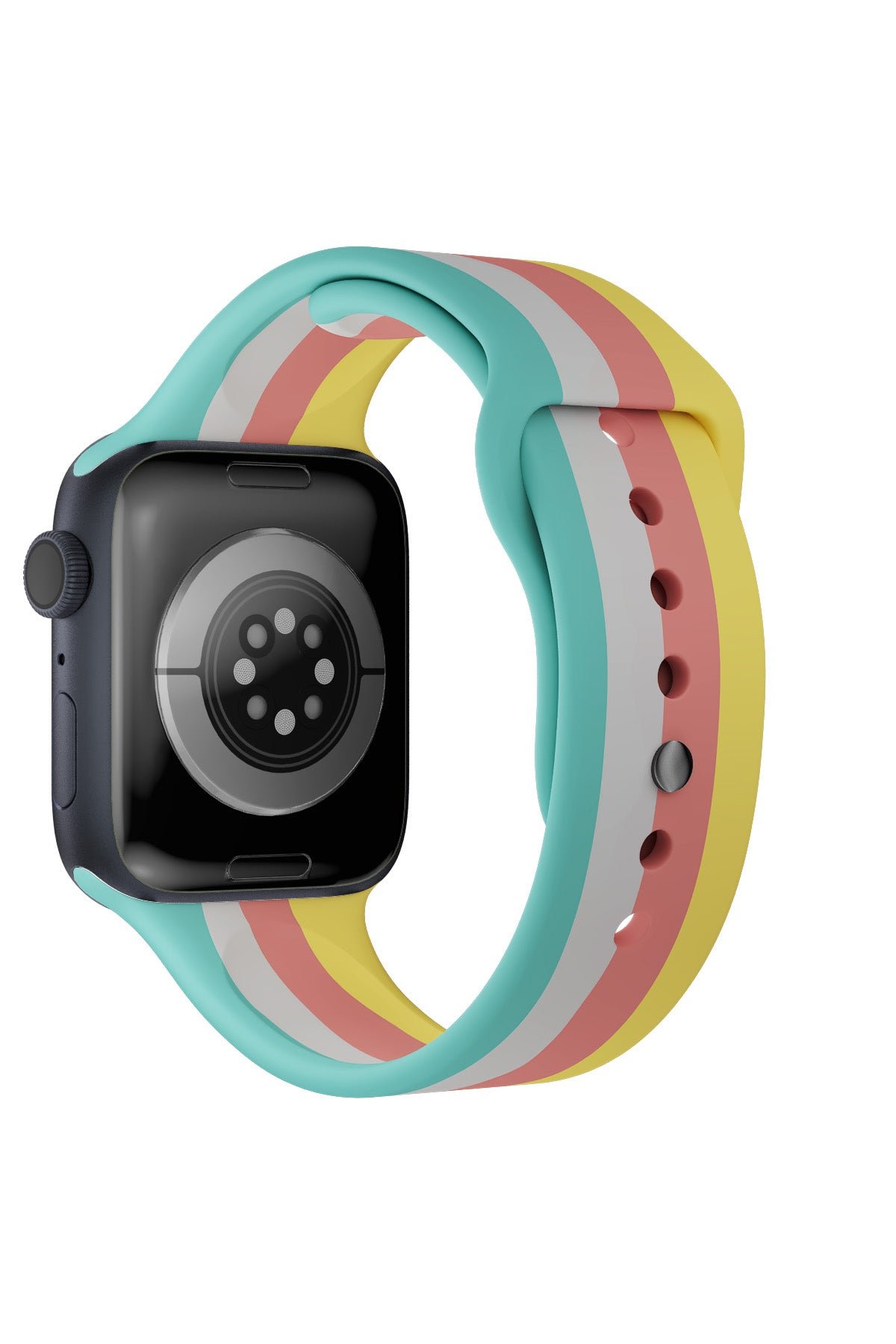 Newface Apple Watch 42mm Gökkuşağı Org Kordon - Kırmızı-Bordo
