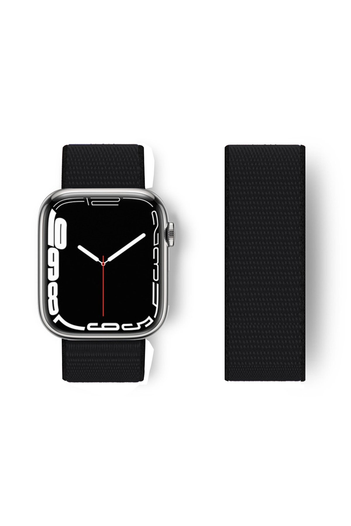 Newface Apple Watch Ultra 49mm Ayarlı Solo Silikon Kordon - Füme