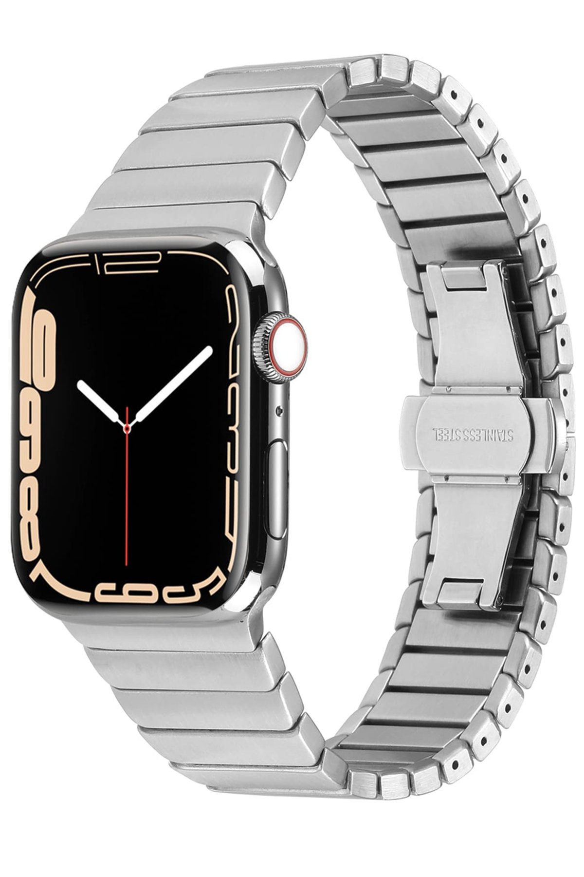Newface Apple Watch 42mm Creeper Desenli Kordon - Siyah
