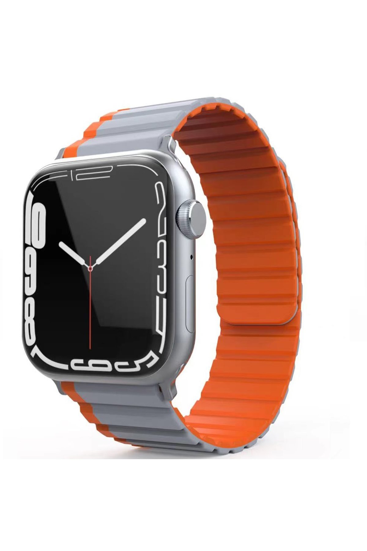 Movenchy Apple Watch 42mm MO-WB1 Çift Renk Mıknatıslı Silikon Kordon - Lacivert-Mavi