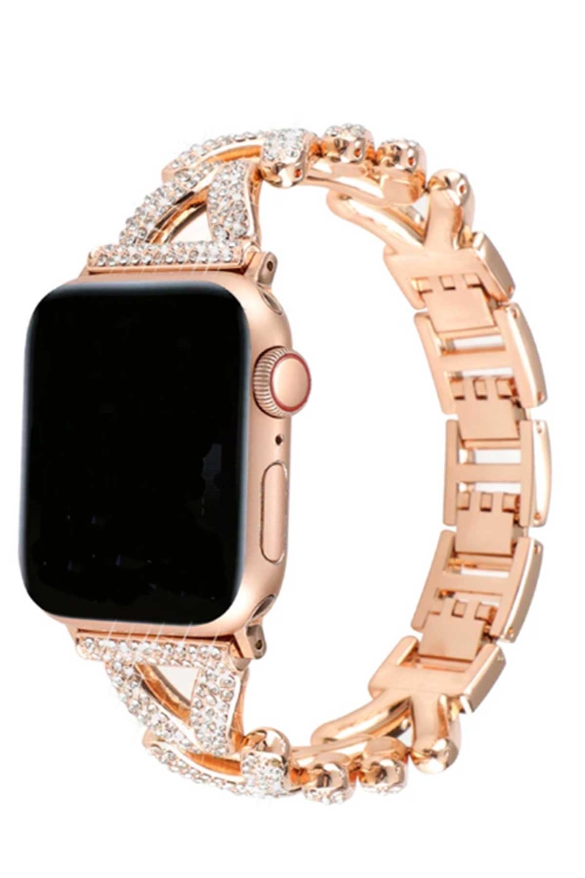Newface Apple Watch 42mm Desenli Lastikli Kordon - Desen 17