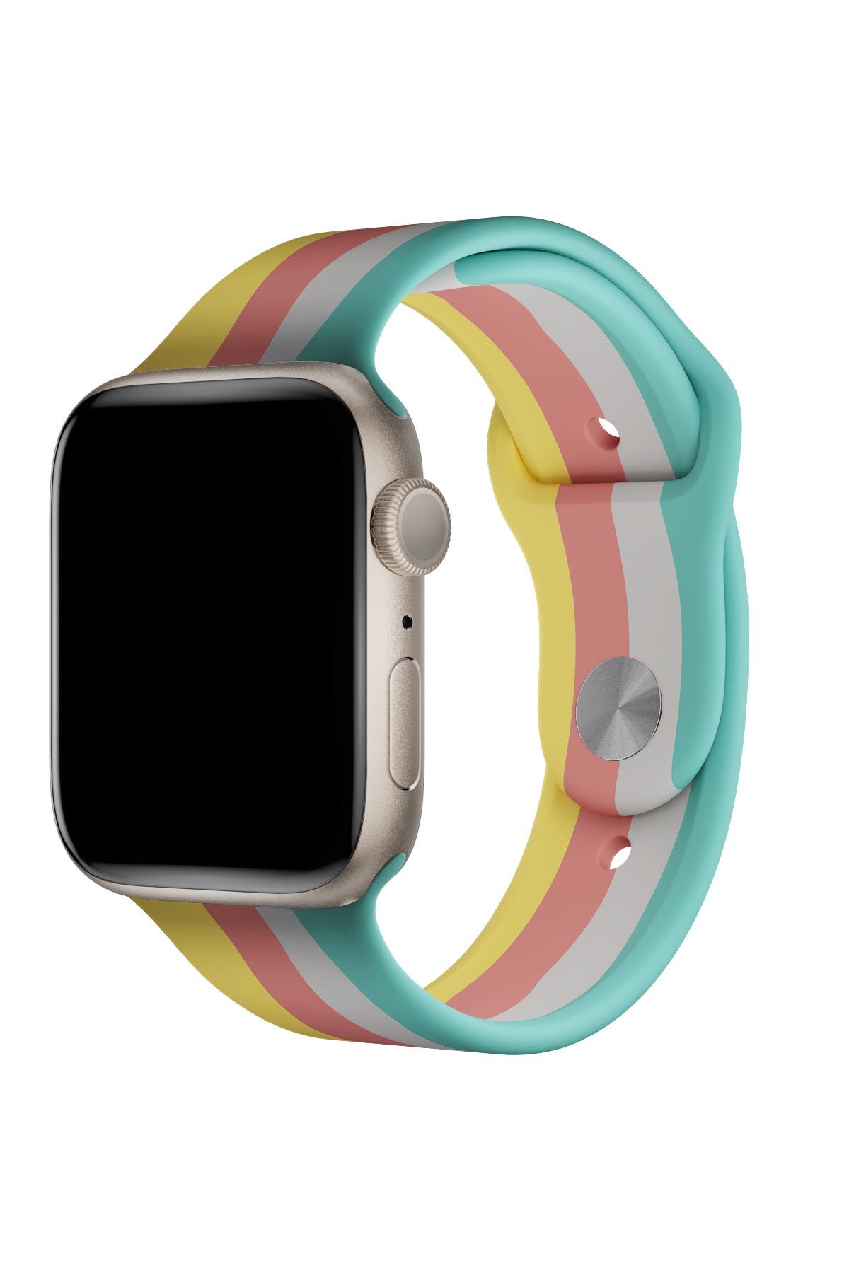 Newface Apple Watch 44mm Hasırlı Cırtcırtlı Kordon - Lacivert