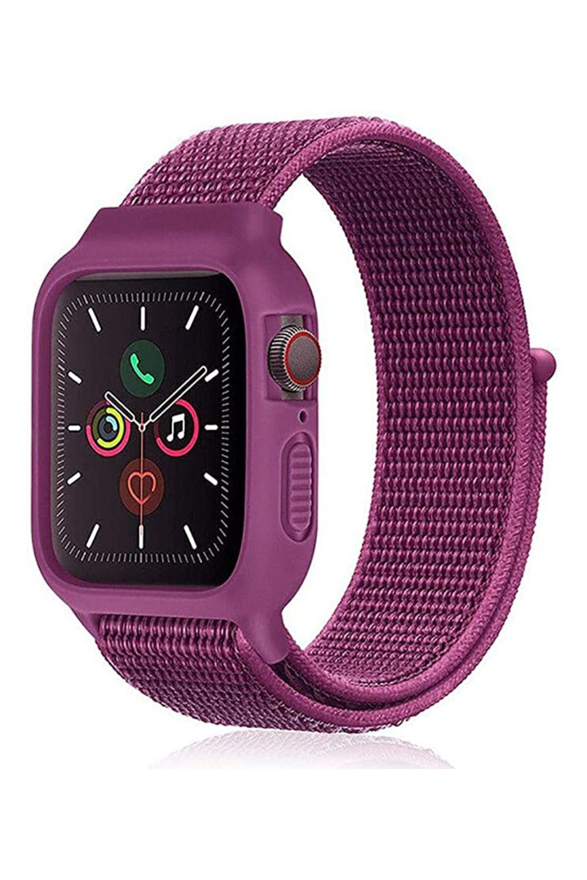 Newface Apple Watch 42mm KR411 Tailored Strap Kordon - Derin Mor