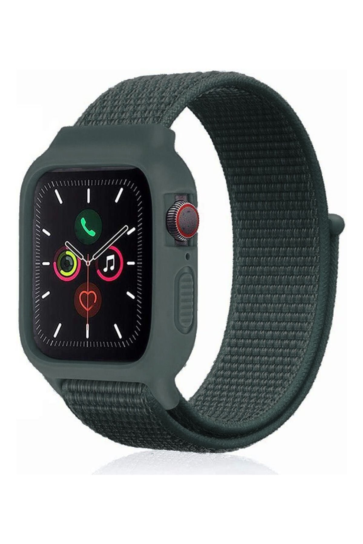 Newface Apple Watch 44mm Star Kordon - Siyah-Beyaz