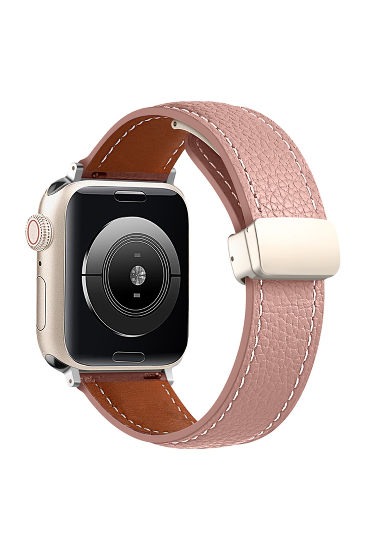 Newface Apple Watch 44mm Star Kordon - Siyah-Kırmızı-Sarı