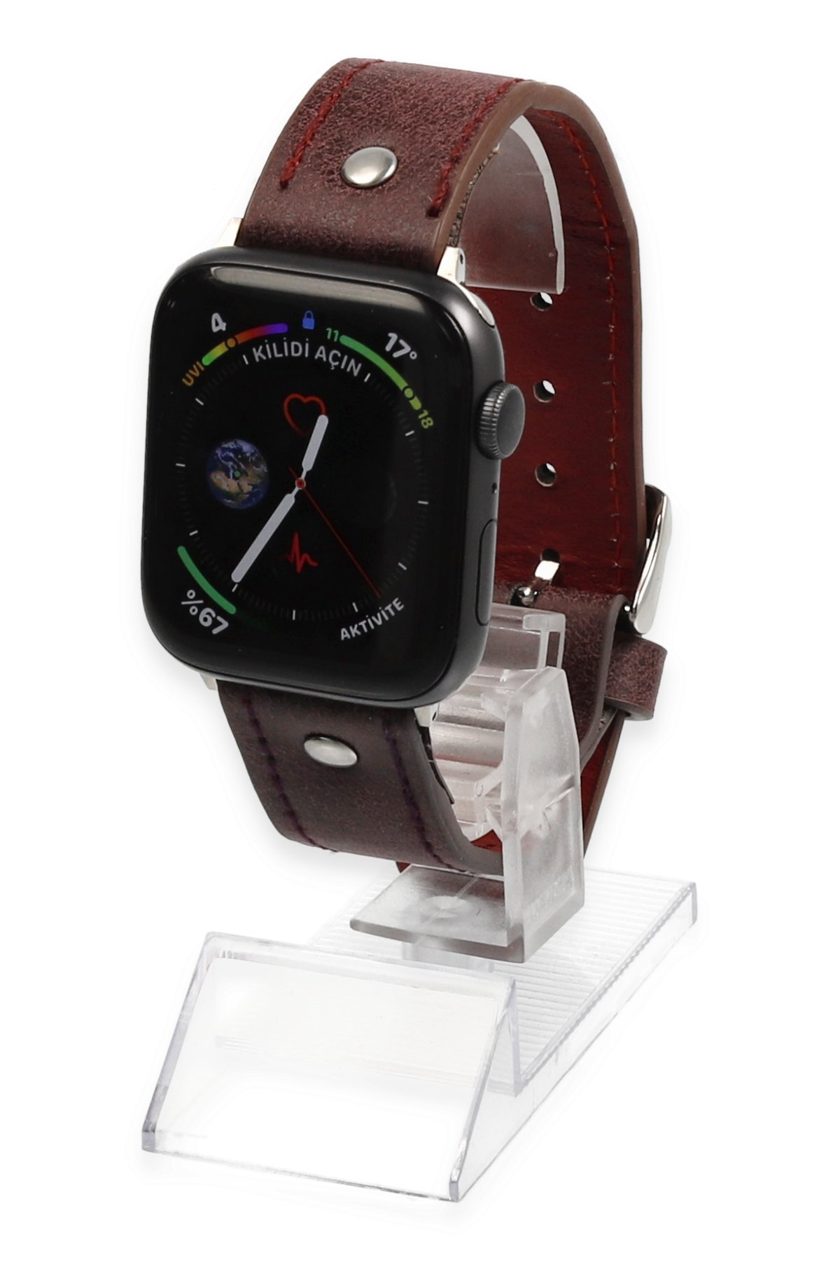 Newface Apple Watch 44mm Creeper Desenli Kordon - Gold