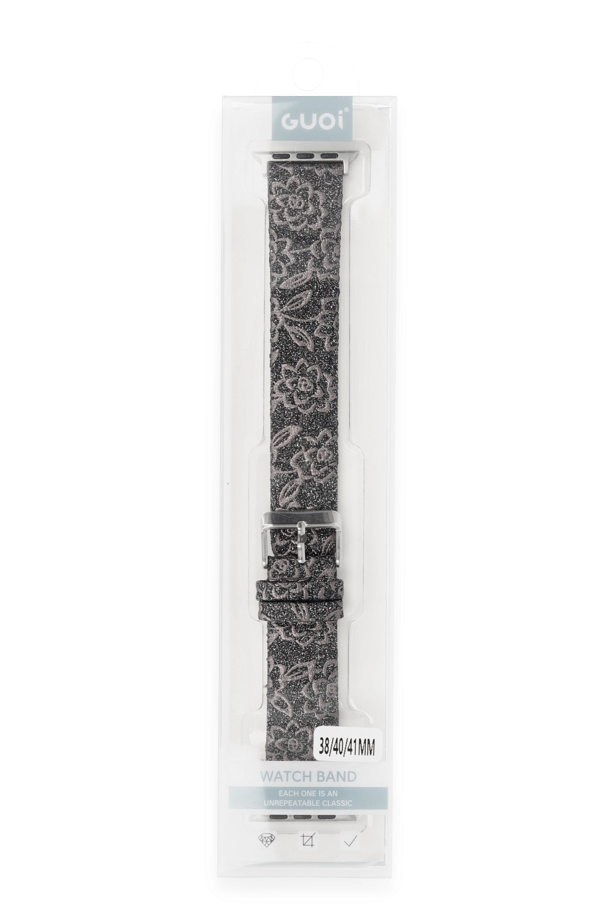 Newface Apple Watch 45mm Ayarlı Solo Silikon Kordon - Füme