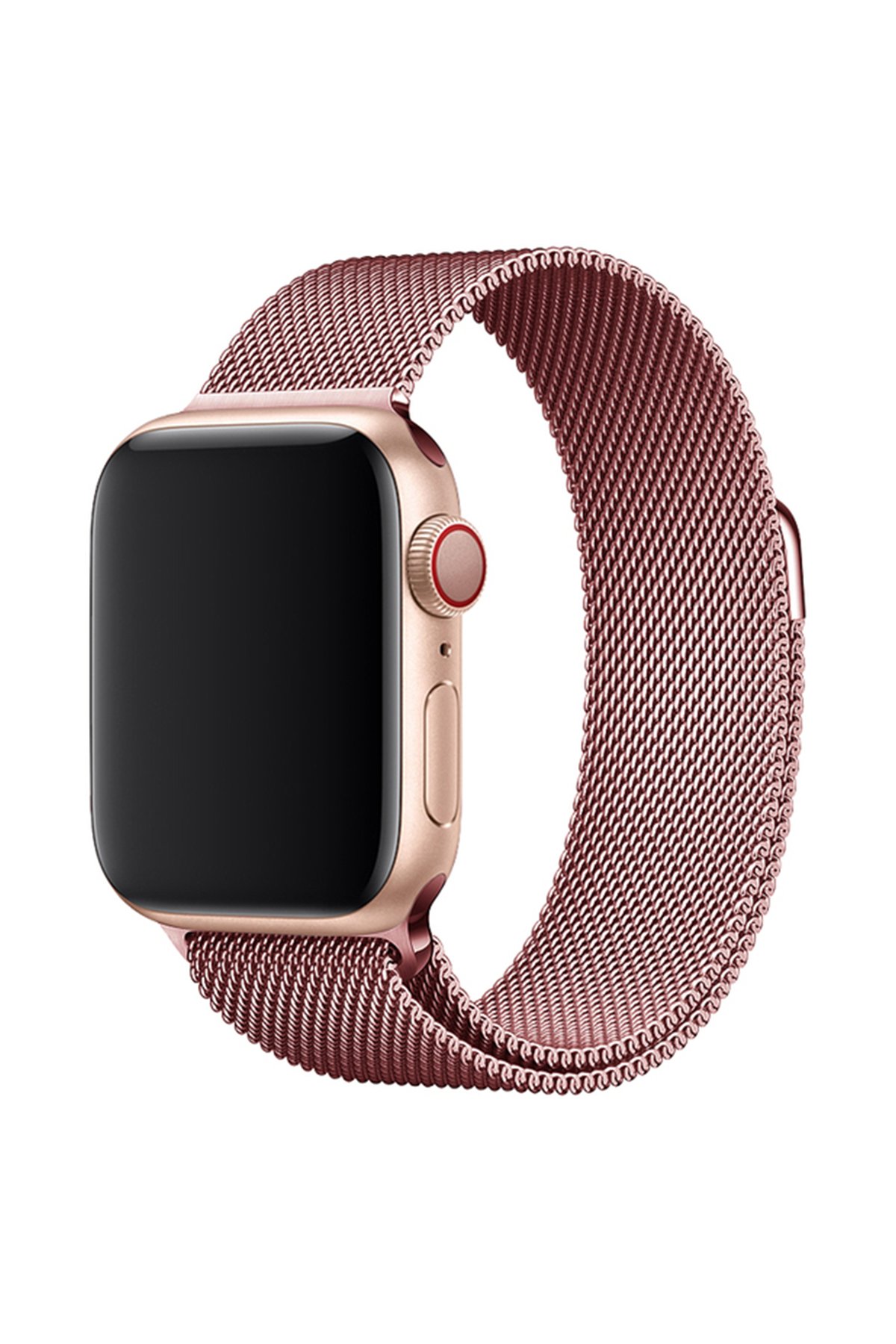 Newface Apple Watch 45mm Live Taşlı Kordon - Rose Gold