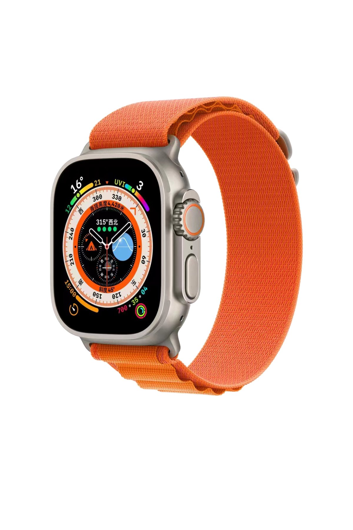 Newface Apple Watch 45mm NL17 Deri Kordon - Taba