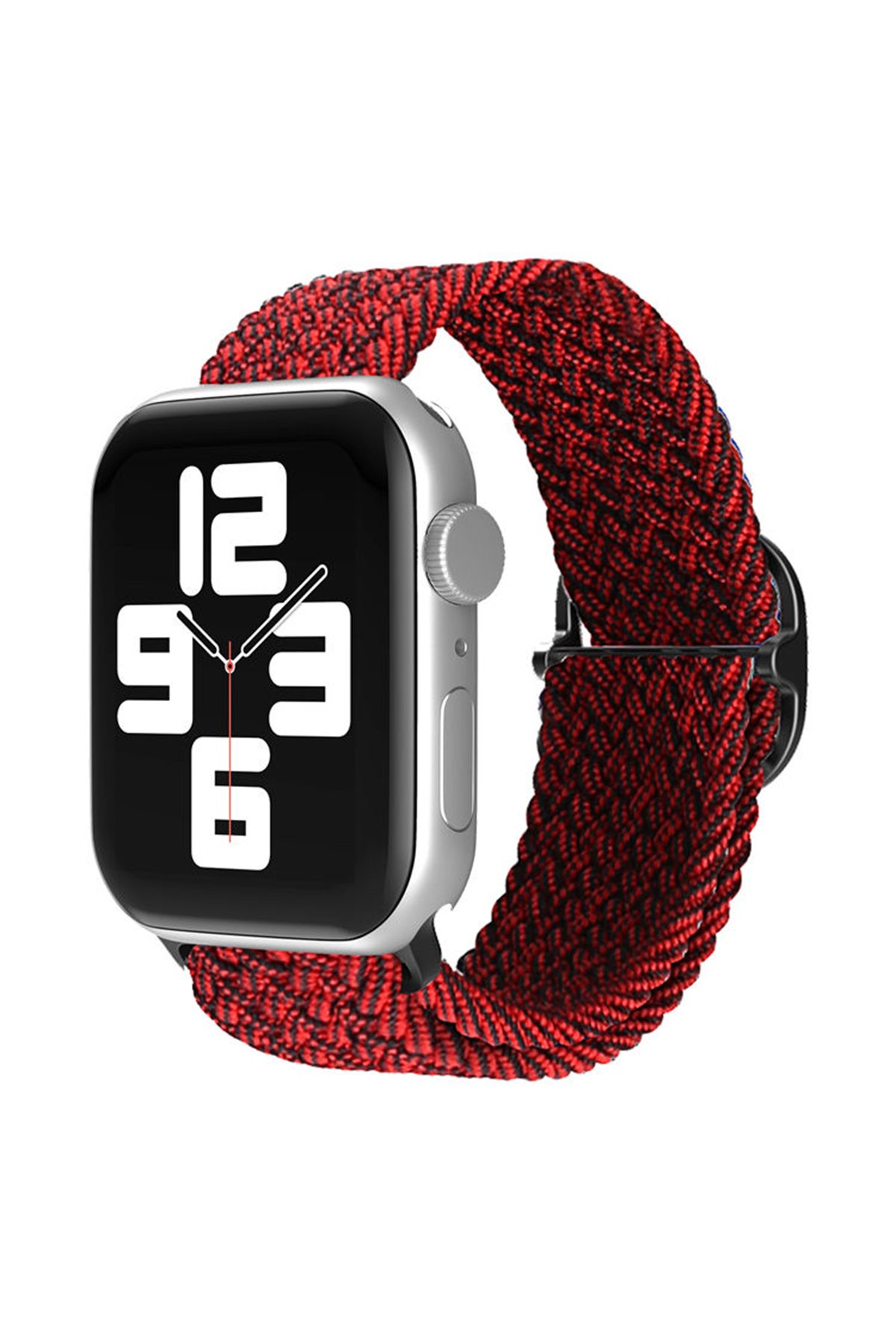 Newface Apple Watch 45mm Ayarlı Solo Silikon Kordon - Siyah