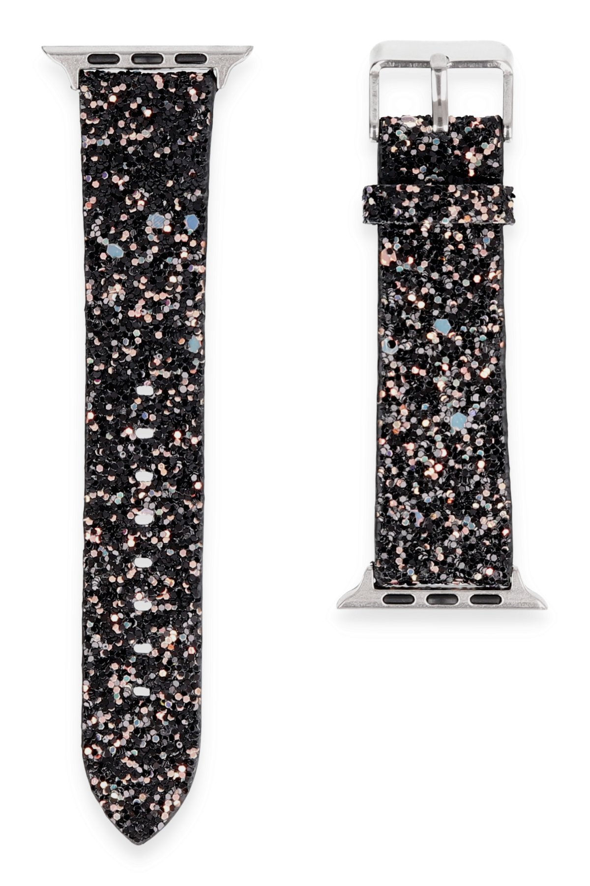 Newface Apple Watch 45mm Hasırlı Cırtcırtlı Kordon - Lacivert-Kırmızı