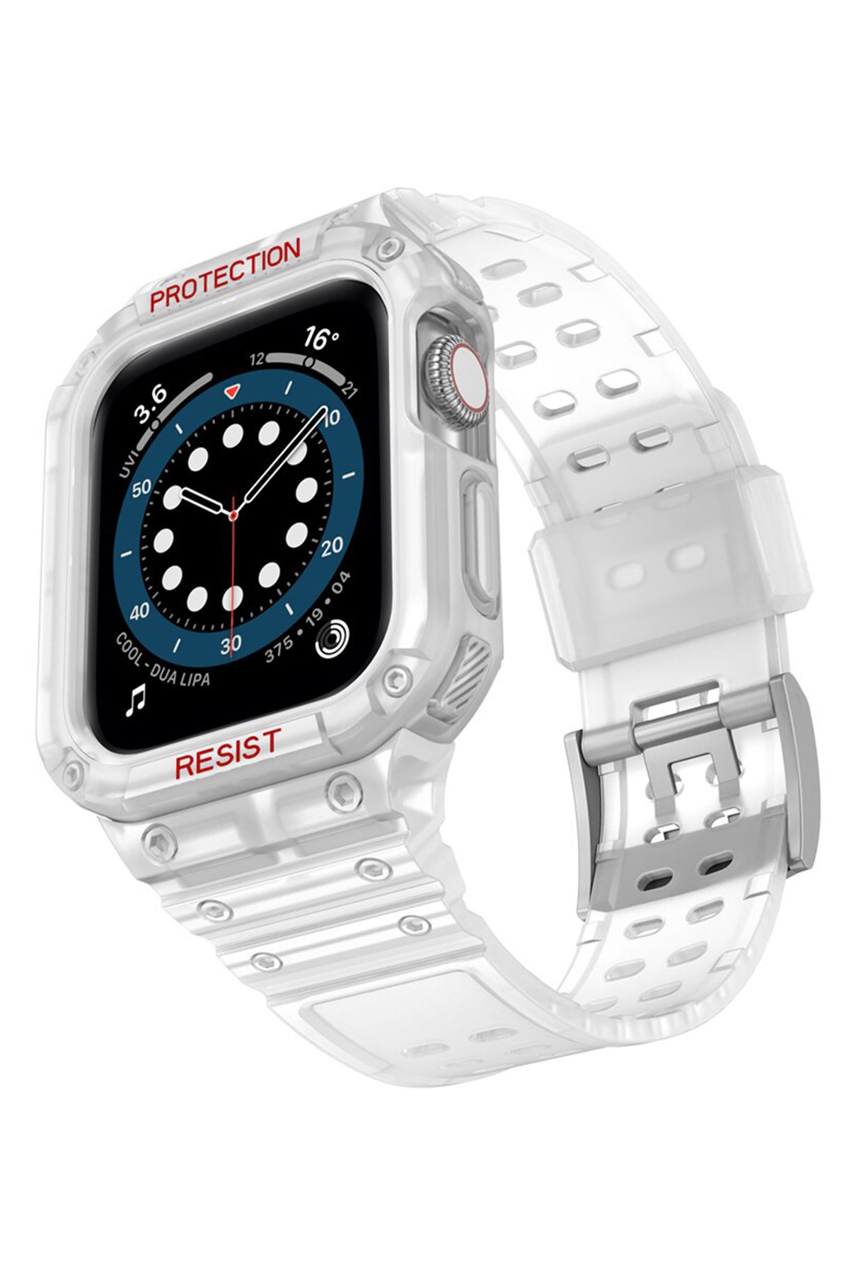 Newface Apple Watch 42mm Star Kordon - Kırmızı-Siyah