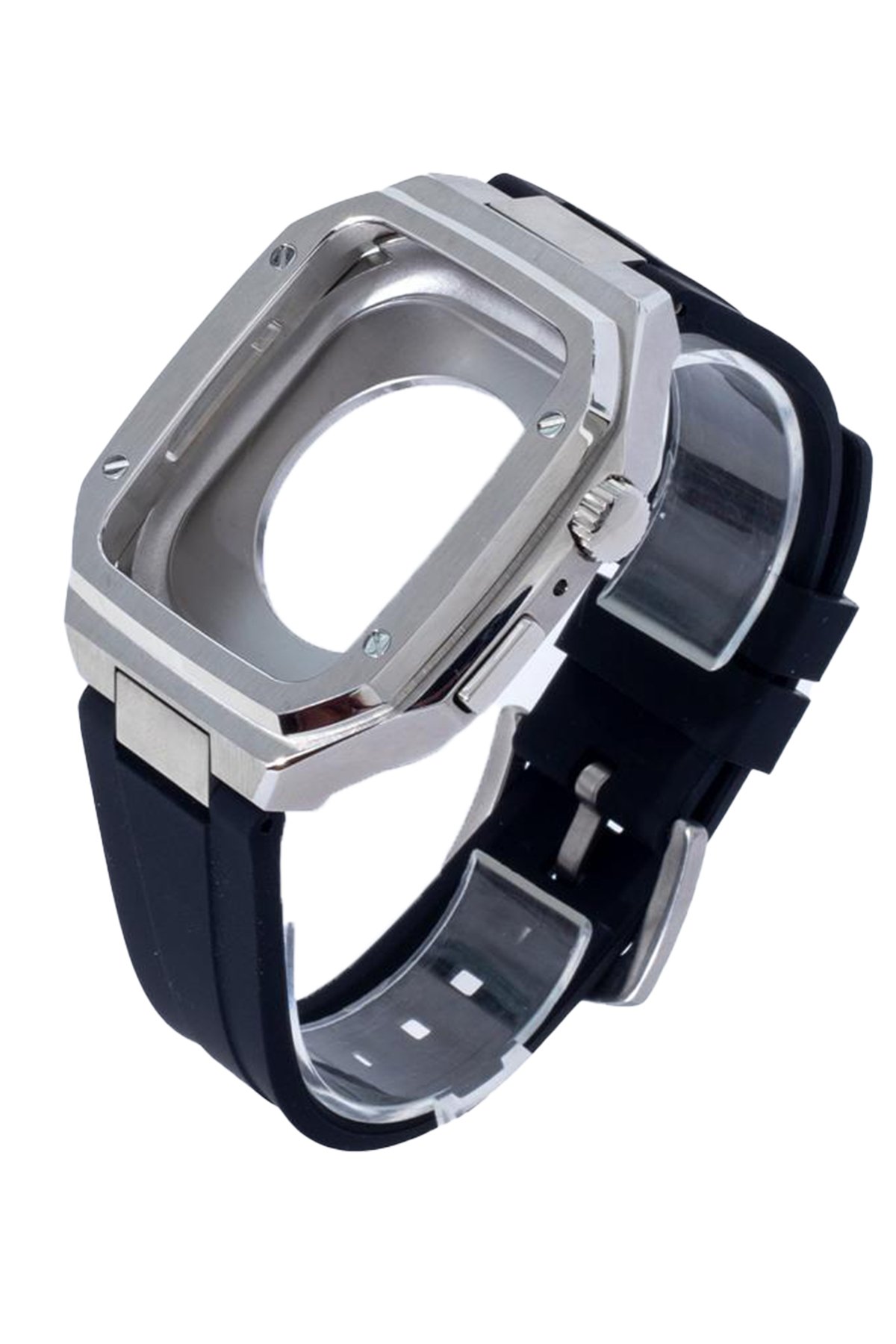 Newface Apple Watch 45mm Metal Mıknatıslı Kordon - Turuncu-Yeşil