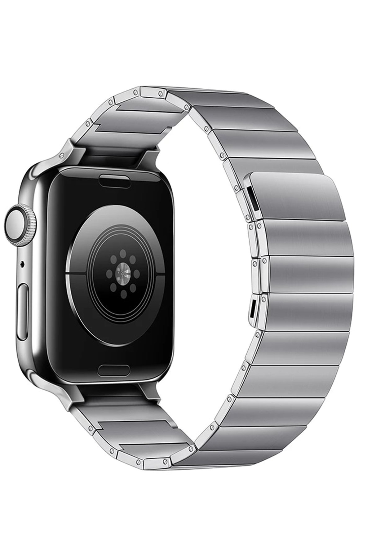 Newface Apple Watch 42mm Ayarlı Delikli Silikon Kordon - Siyah-Kırmızı