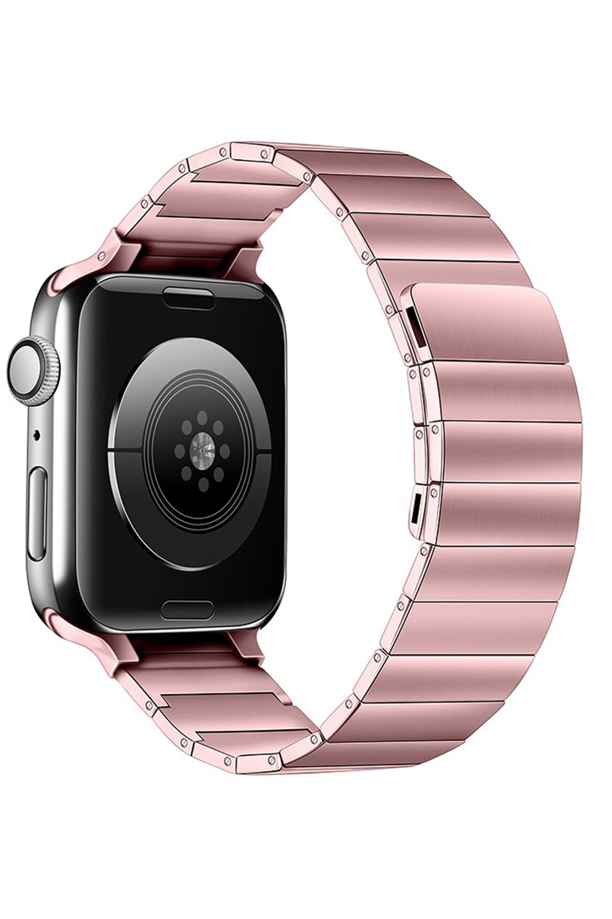 Newface Apple Watch 42mm Hasırlı Cırtcırtlı Kasalı Kordon - Yeşil