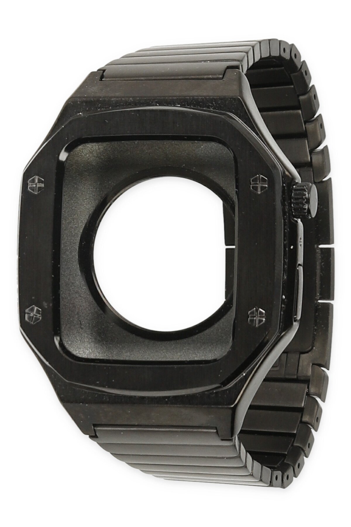 Newface Apple Watch 44mm Hasırlı Cırtcırtlı Kordon - Beyaz