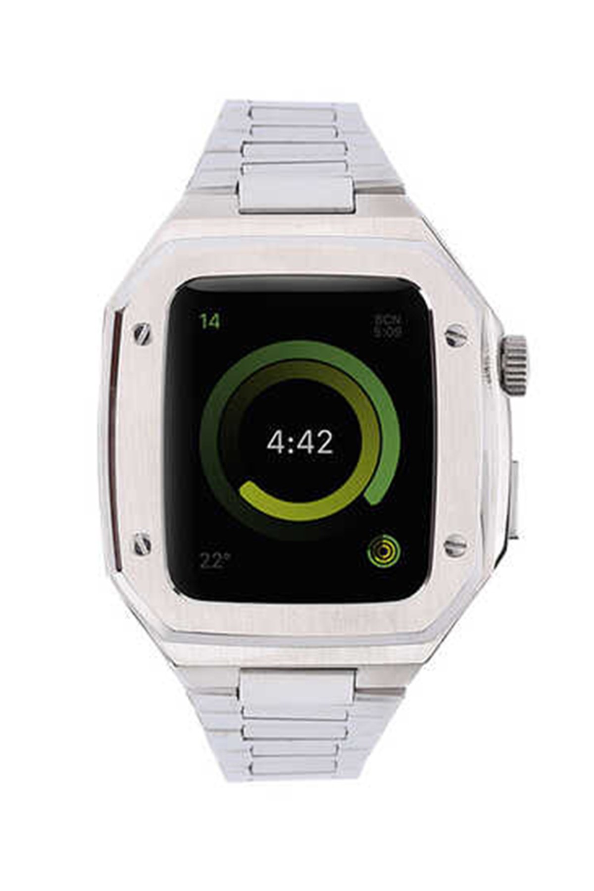 Newface Apple Watch 44mm Live Taşlı Kordon - Gümüş