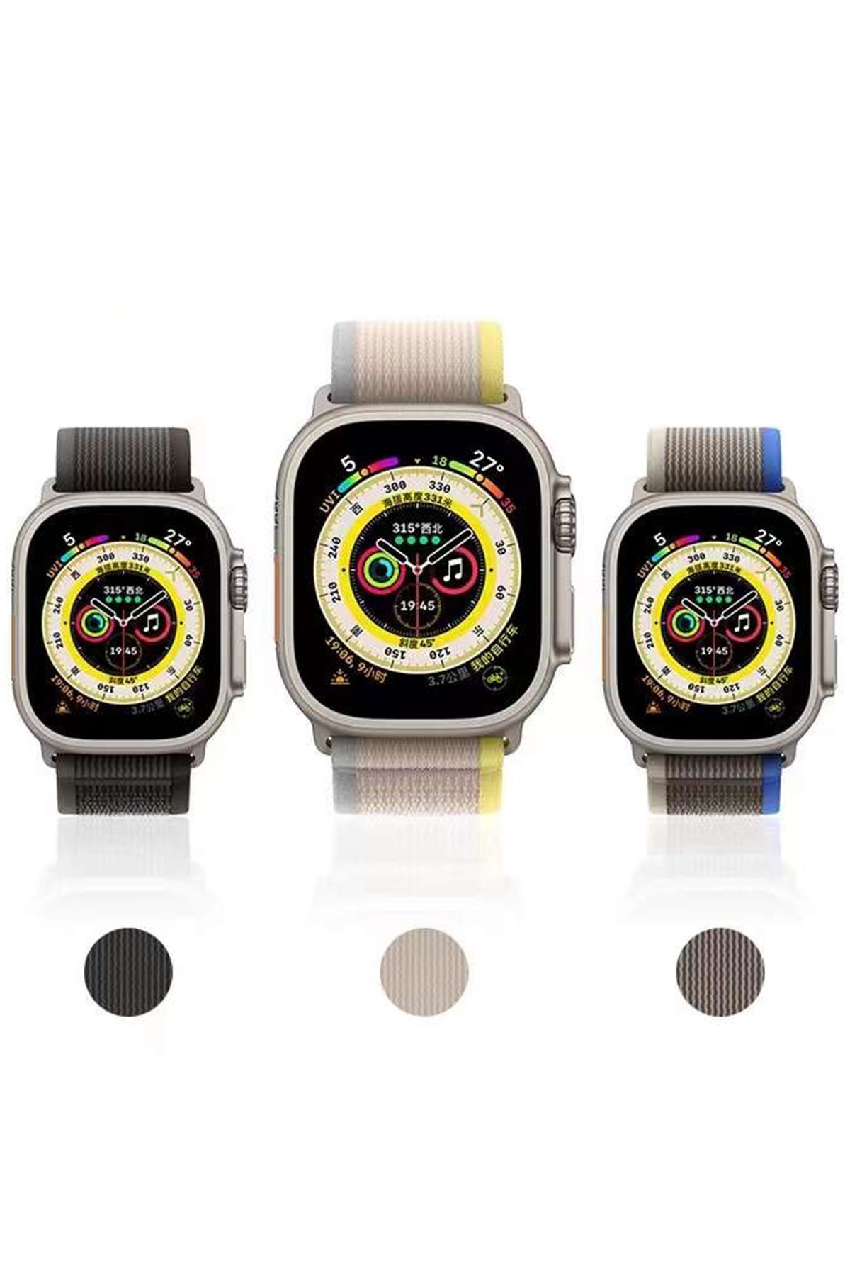 Newface Apple Watch 42mm KR412 Elegance Stylısh Kordon - Koyu Yeşil