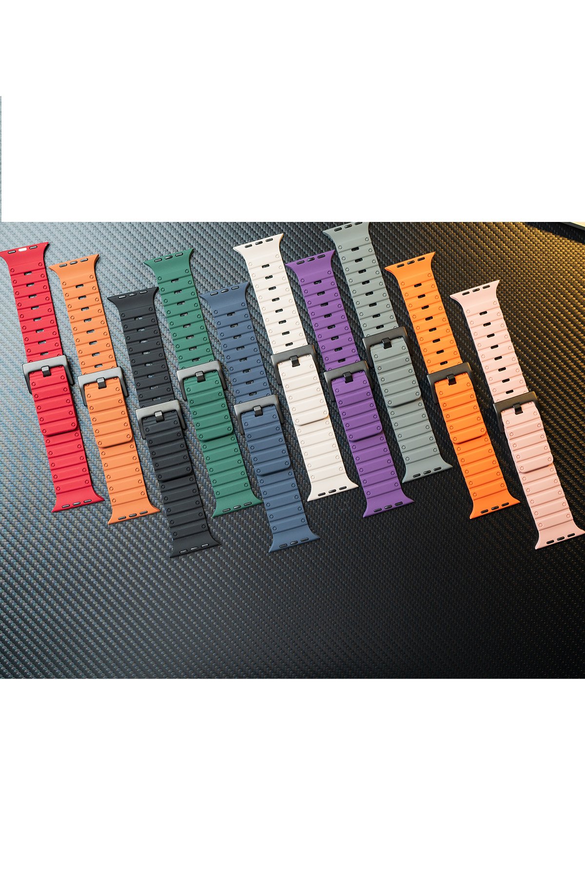 Newface Apple Watch Ultra 49mm KR415 Luaz Deri Kordon - Pembe