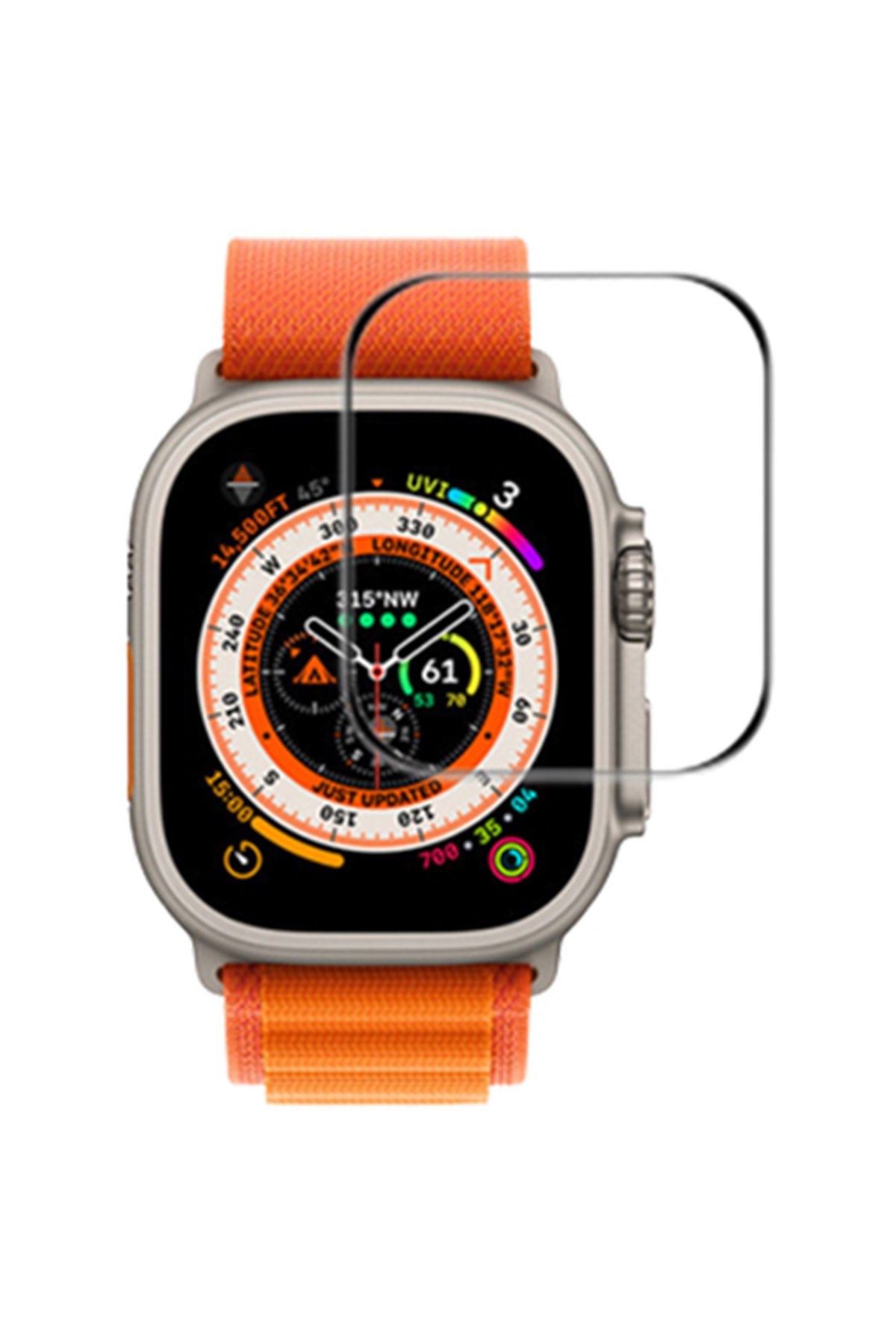 Newface Apple Watch Ultra 49mm Desenli Lastikli Kordon - Desen 15