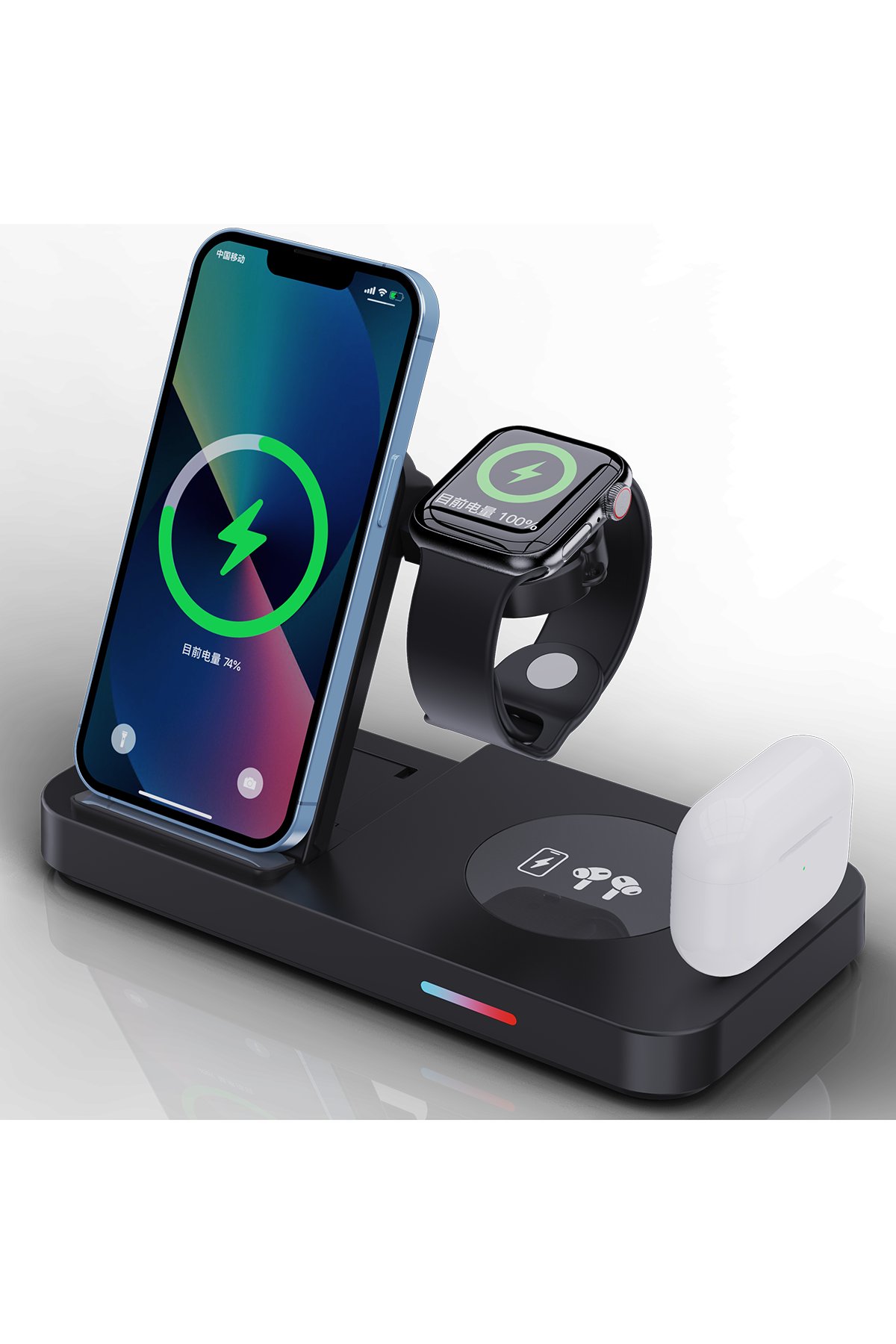 Newface Kickstand Taşlı Magsafe Stand - Beyaz