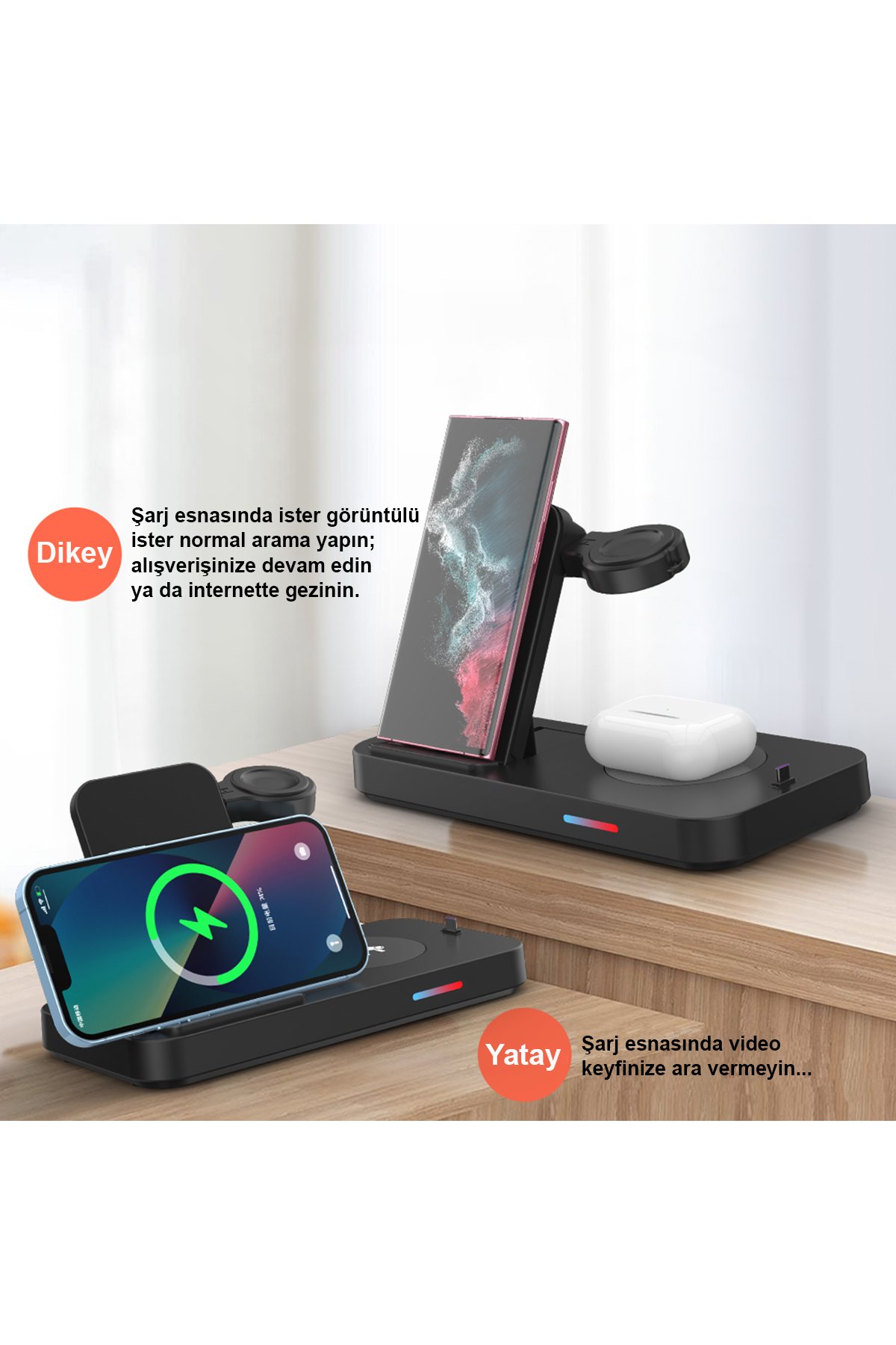 Newface FS02 27W RGB Radyatör Telefon Soğutucu Fan - Siyah