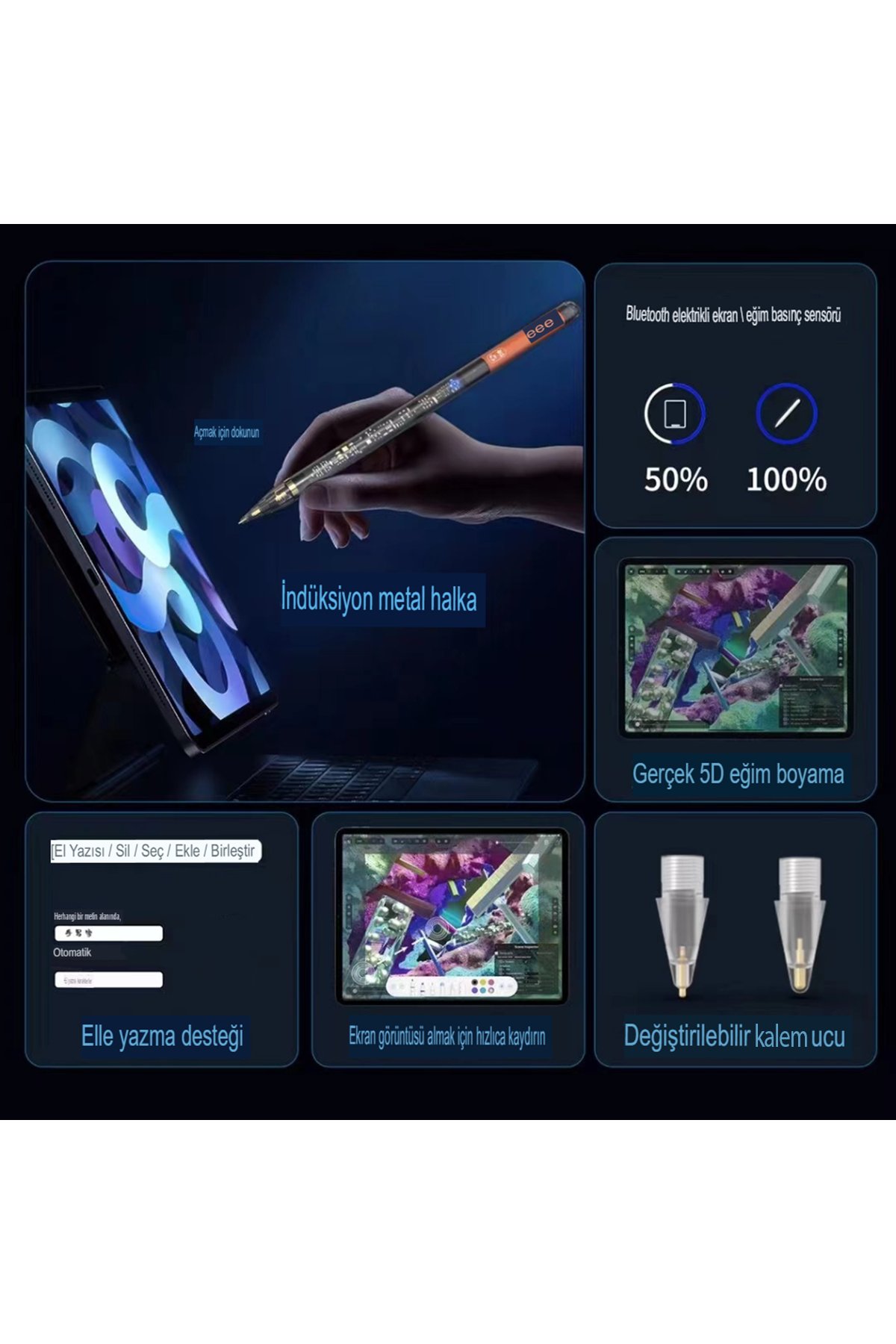Newface Pen 108 Universal Dokunmatik Stylus Kalem - Mor