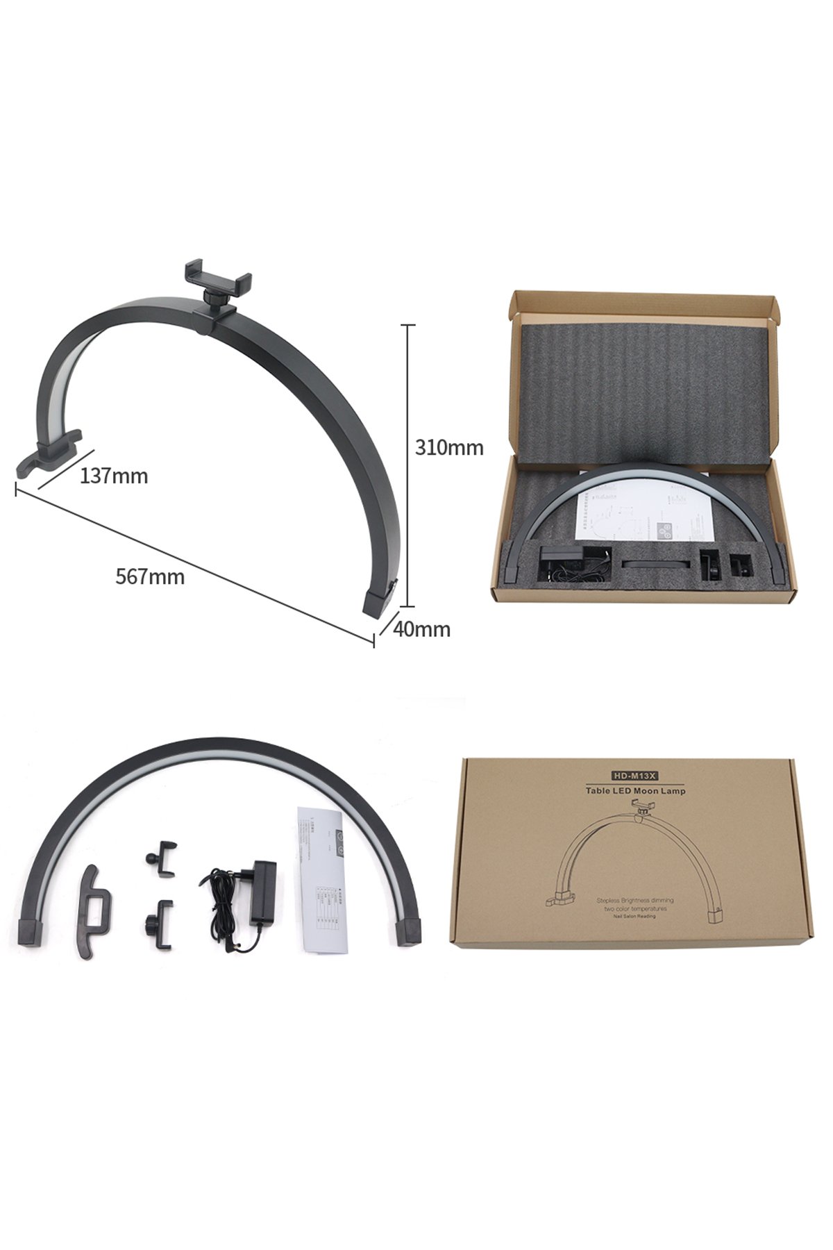 Newface HD-M13X 56cm Güzellik Bakım Işığı - Siyah