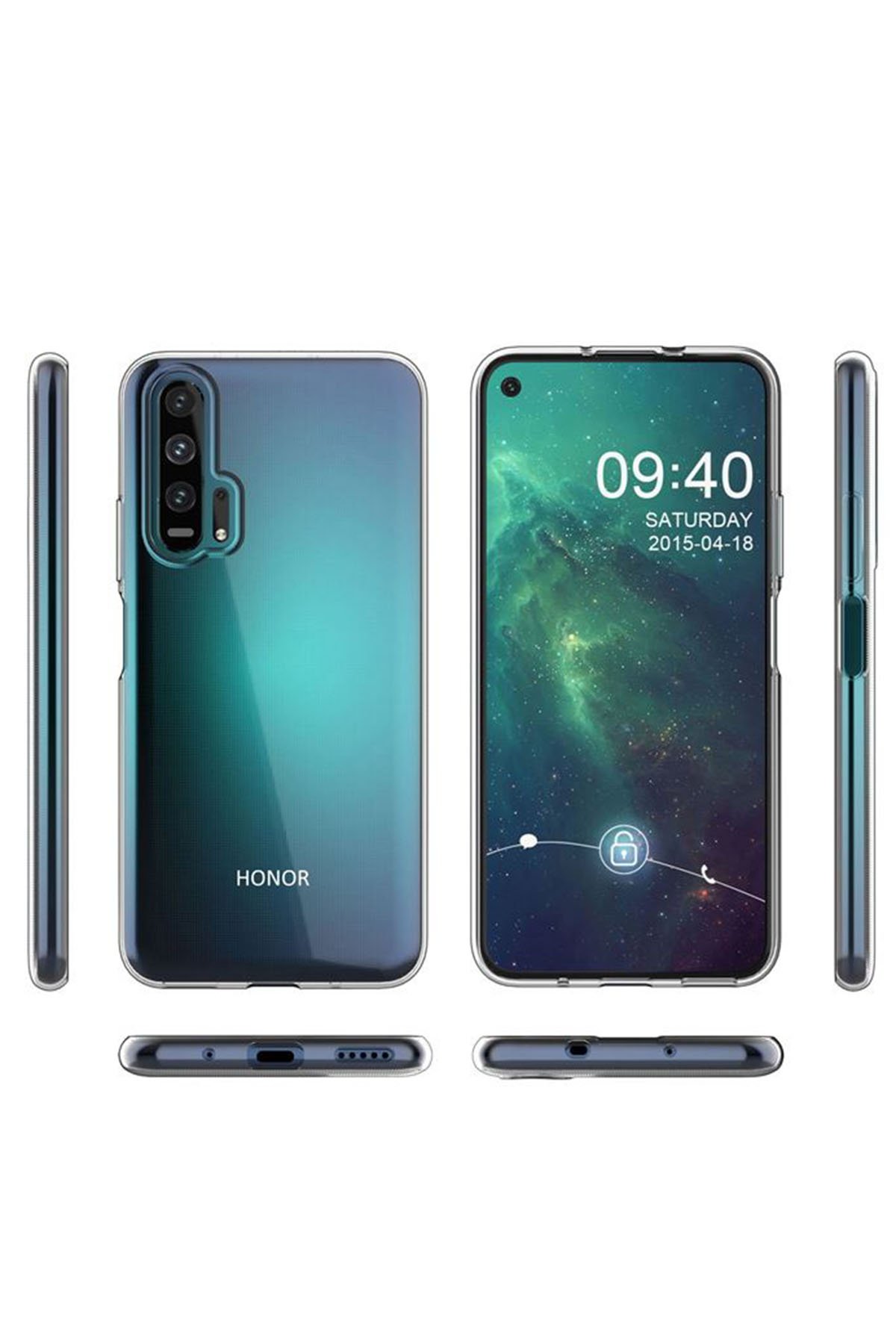 Newface Huawei Honor 20 Kılıf Hopi Silikon - Sarı