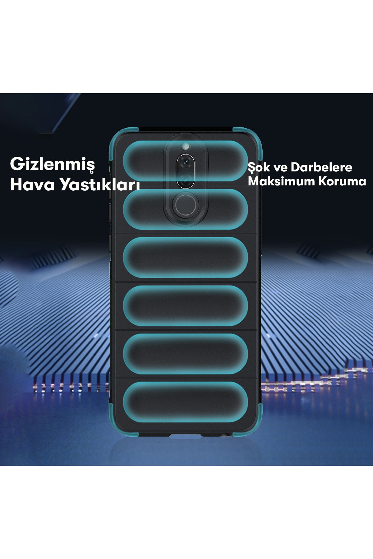 Newface Huawei Mate 10 Lite Kılıf Volet Silikon - Açık Yeşil