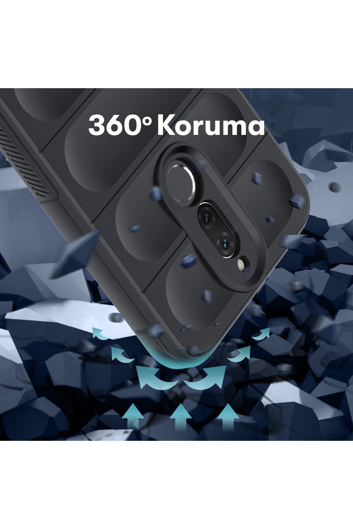 Newface Huawei Mate 10 Lite Kılıf Palm Buzlu Kamera Sürgülü Silikon - Siyah