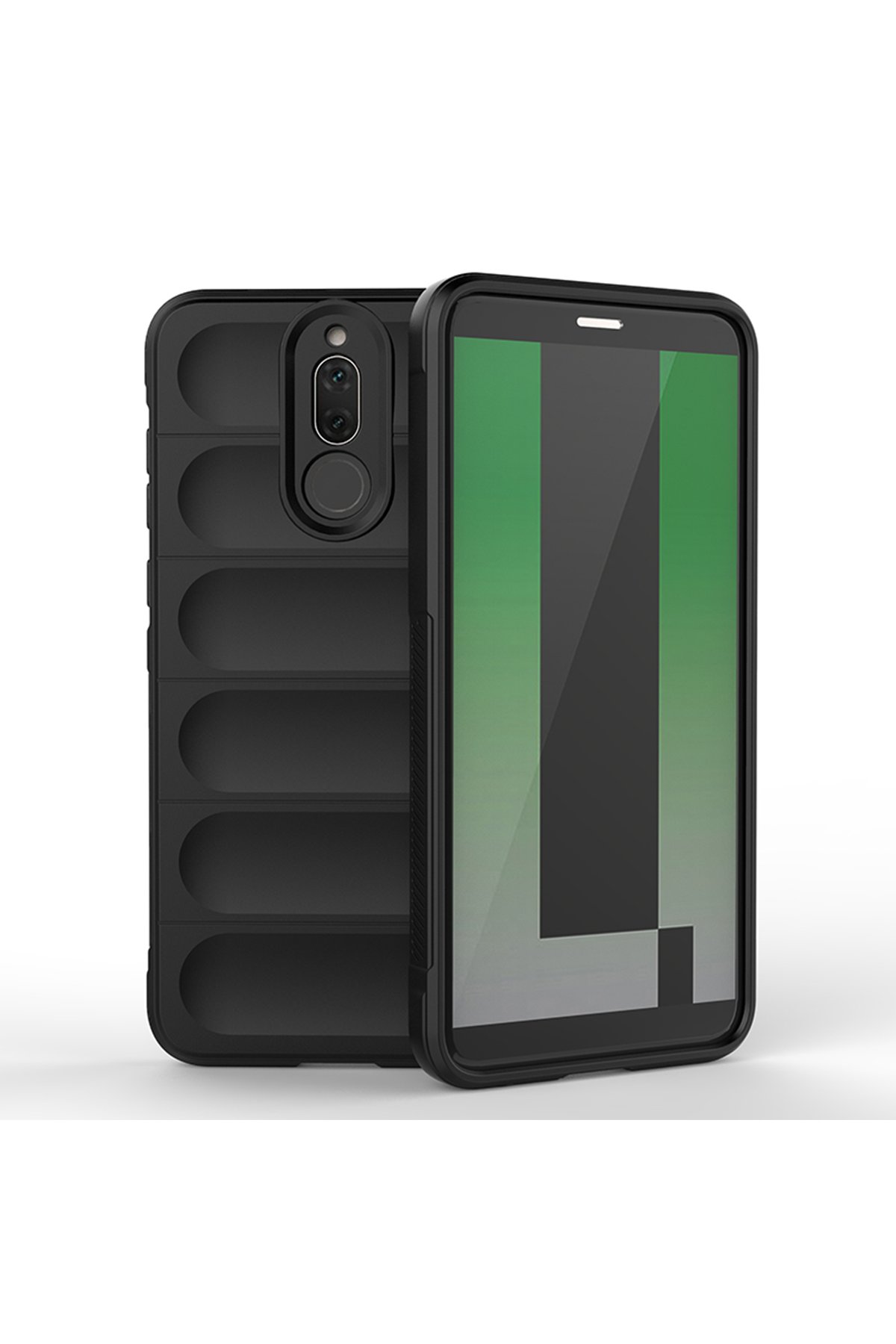 Newface Huawei Mate 10 Lite Kılıf Nano içi Kadife Silikon - Turuncu