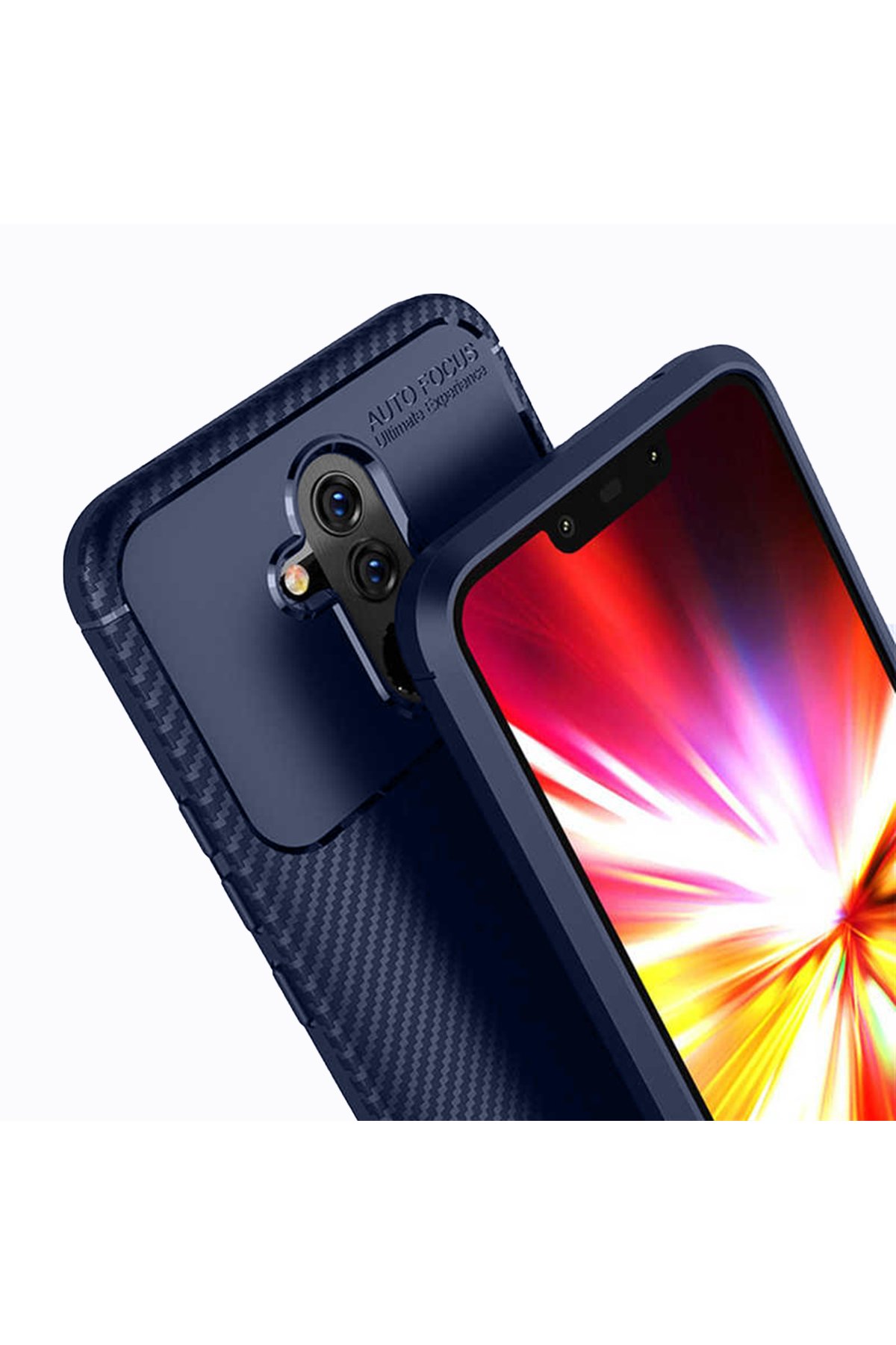 Newface Huawei Mate 20 Lite Kılıf Nano içi Kadife Silikon - Mor