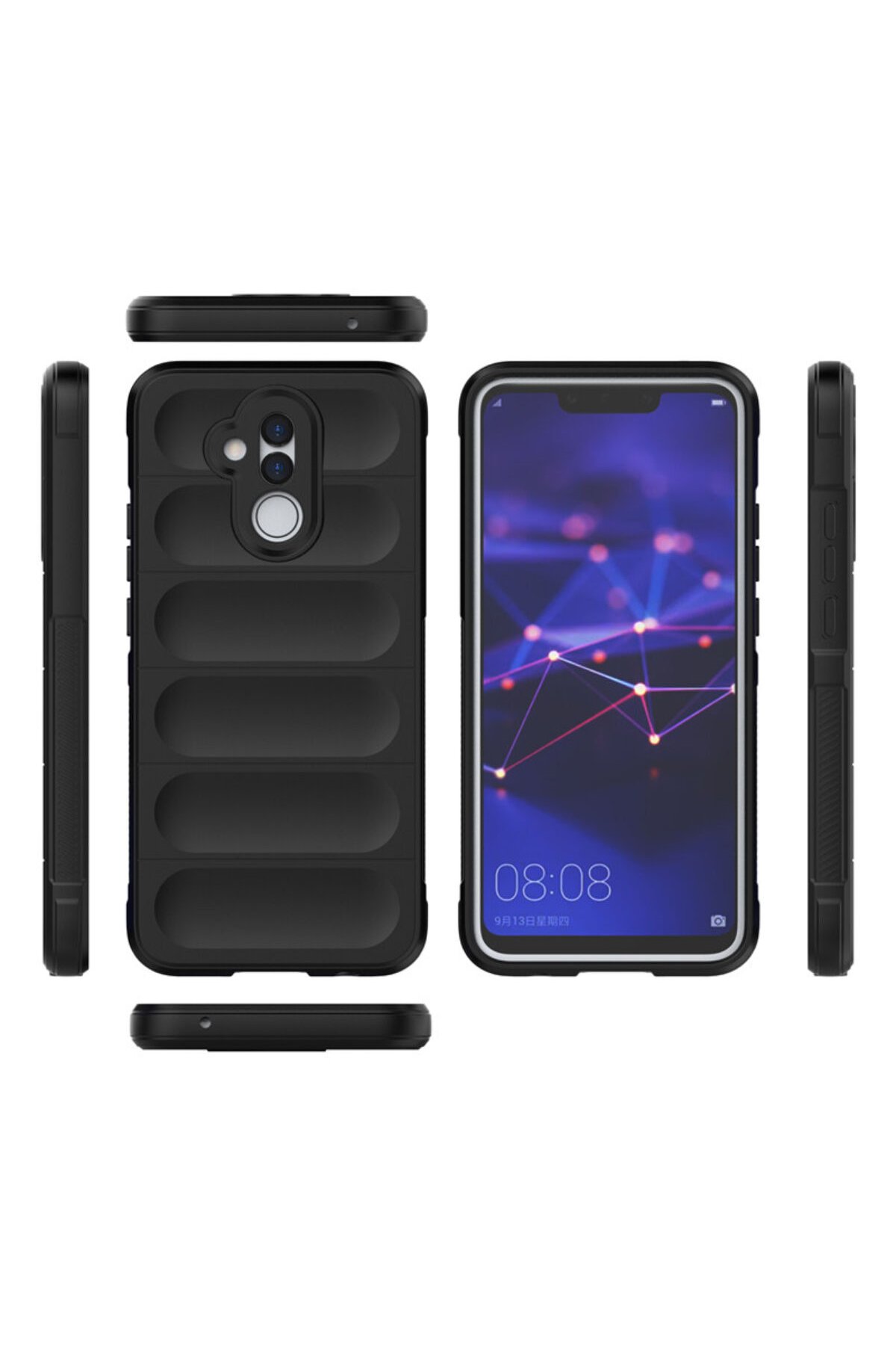 Newface Huawei Mate 20 Lite Kılıf Nano içi Kadife Silikon - Mavi