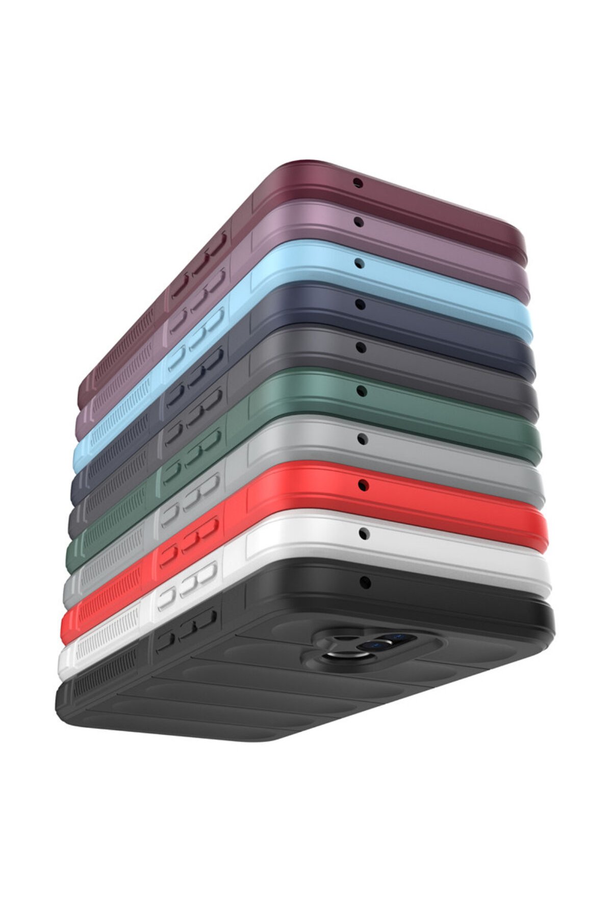 Newface Huawei Mate 20 Lite Kılıf Nano içi Kadife Silikon - Kırmızı
