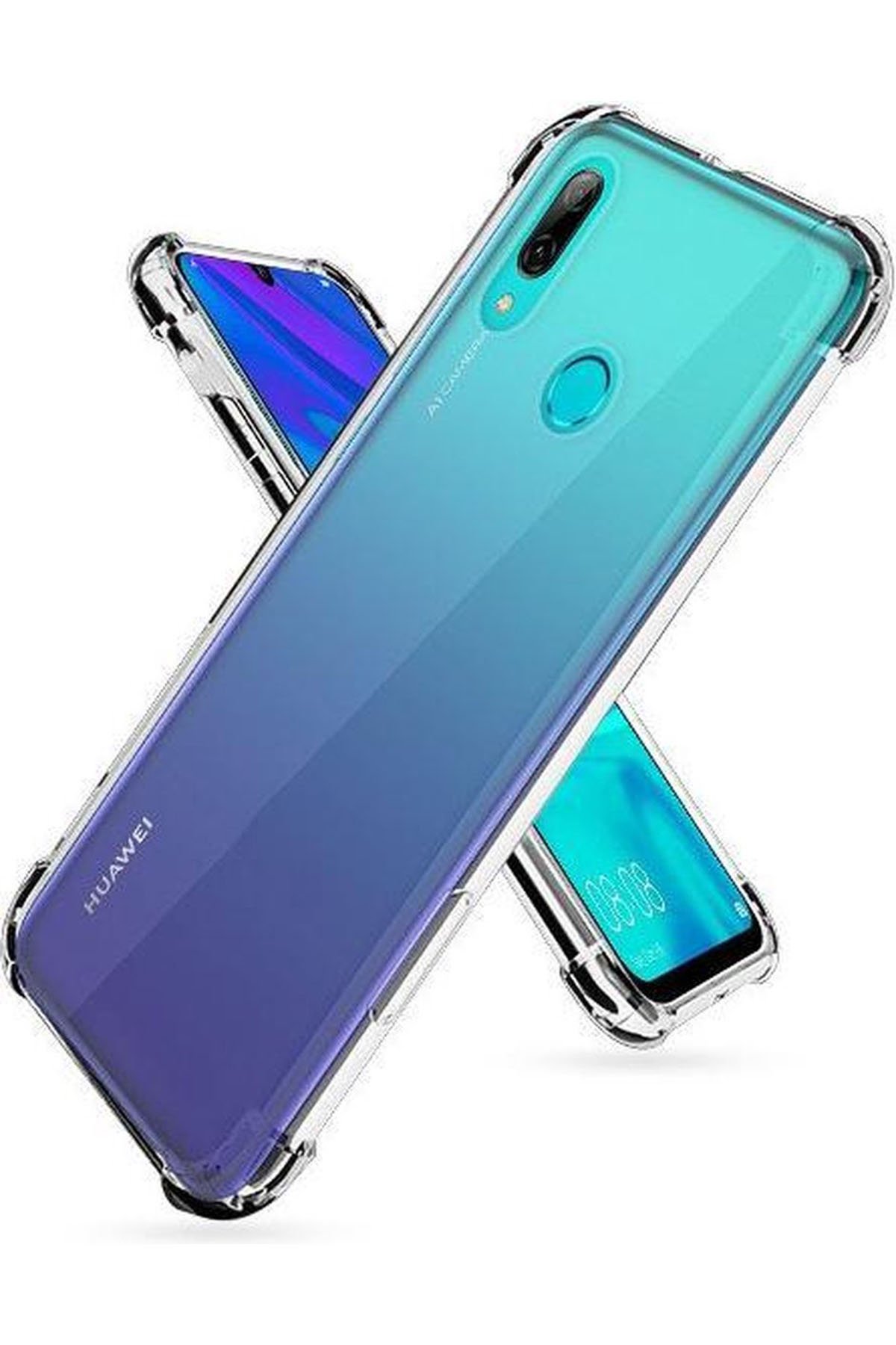 Newface Huawei P Smart 2019 Kılıf Nano içi Kadife  Silikon - Mavi