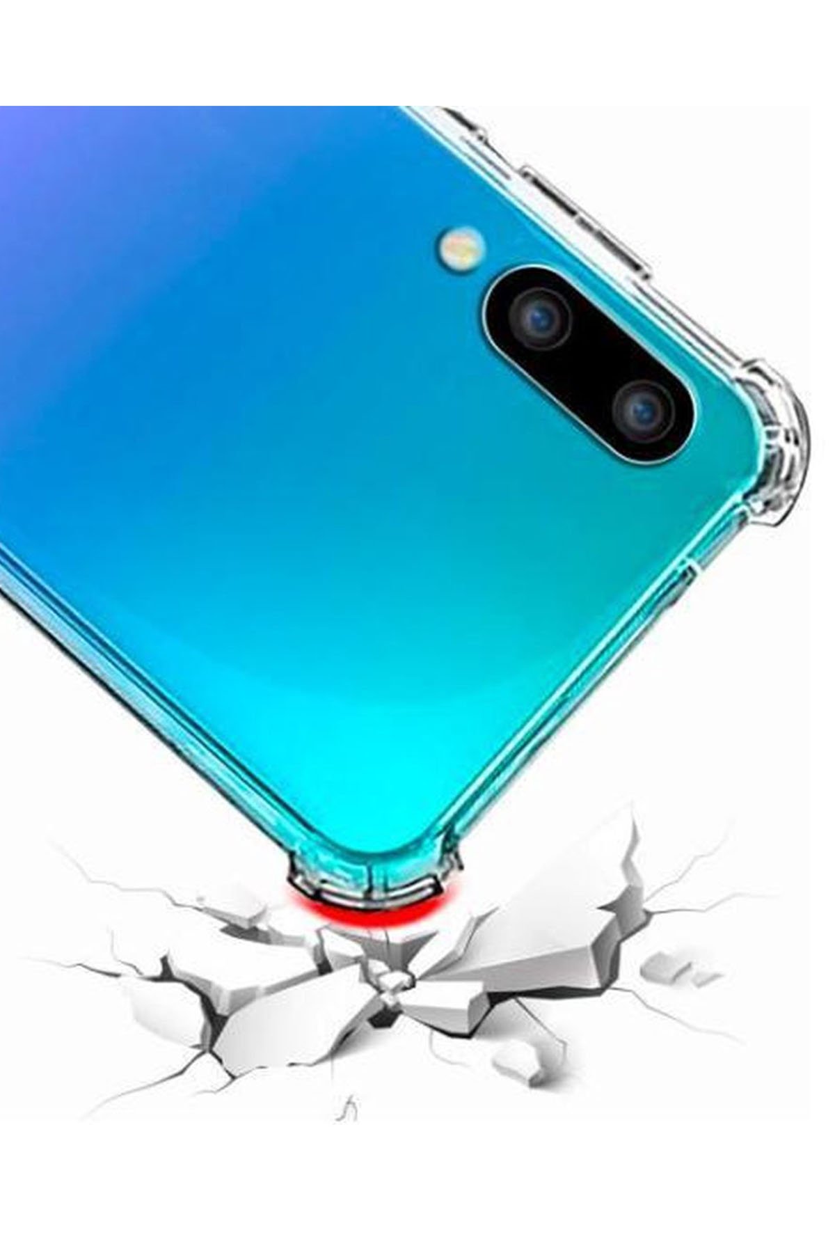 Newface Huawei P Smart 2019 Kılıf Nano içi Kadife  Silikon - Mavi